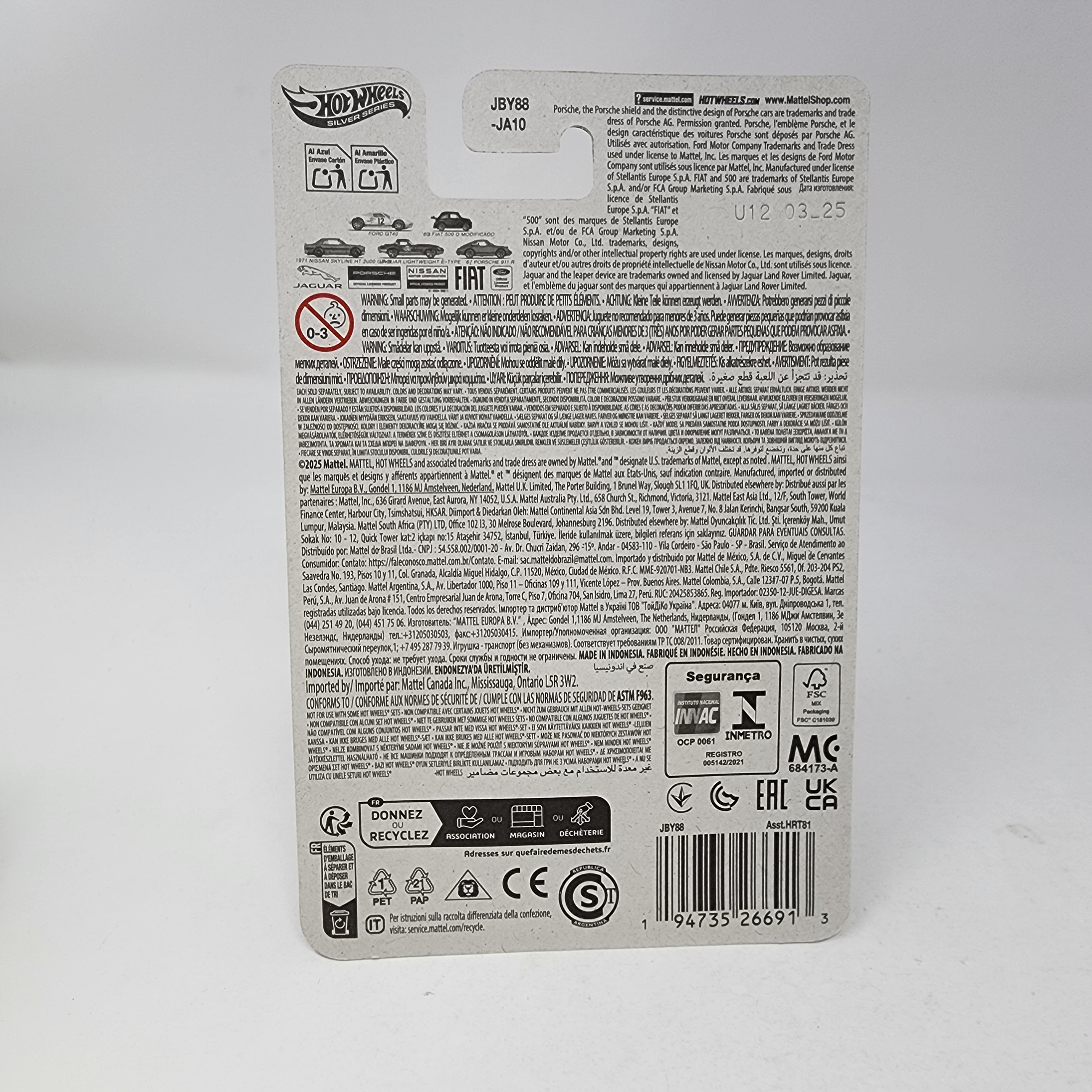 '60s Fiat 500 D Modificado 3/5 * Black * 2025 Hot Wheels National Icons Silver Series、mySite、hgirdovlk