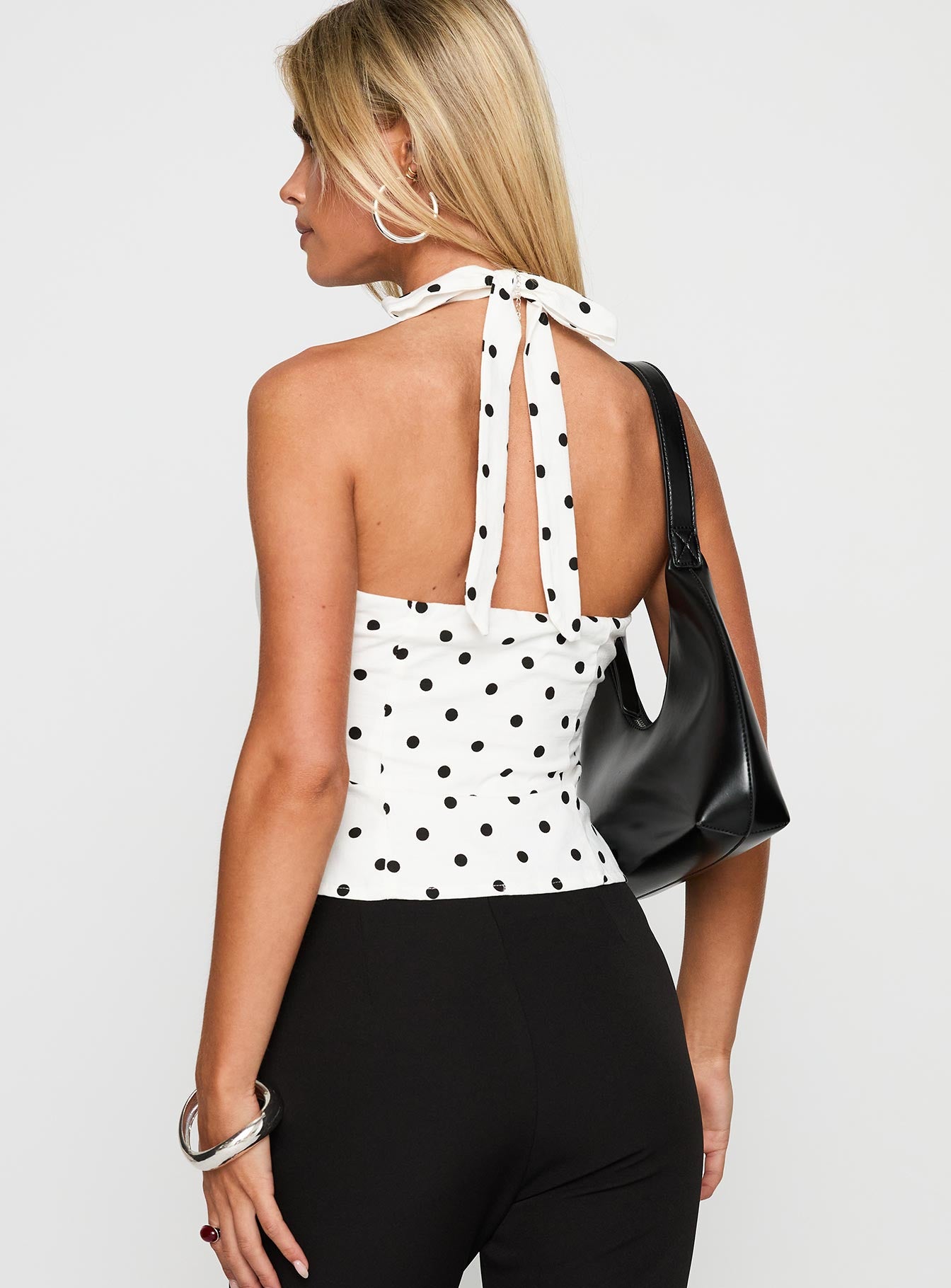 Alter Of Love Halter Top White / Polka Dot、mySite、solidvoid