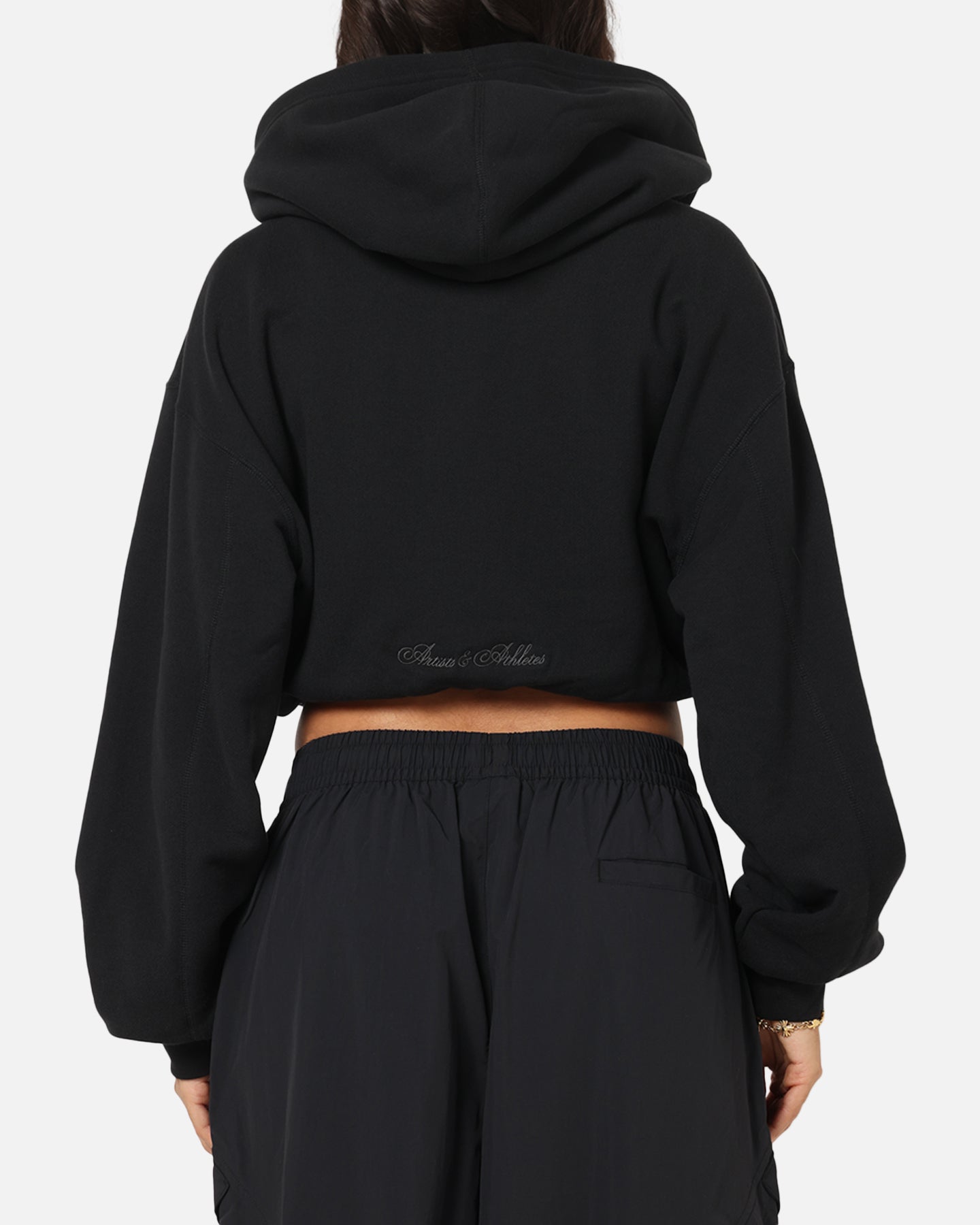 Nike Women's Sportswear Full-Zip Cropped French Terry Hoodie Black、mySite、zt4zffjzw