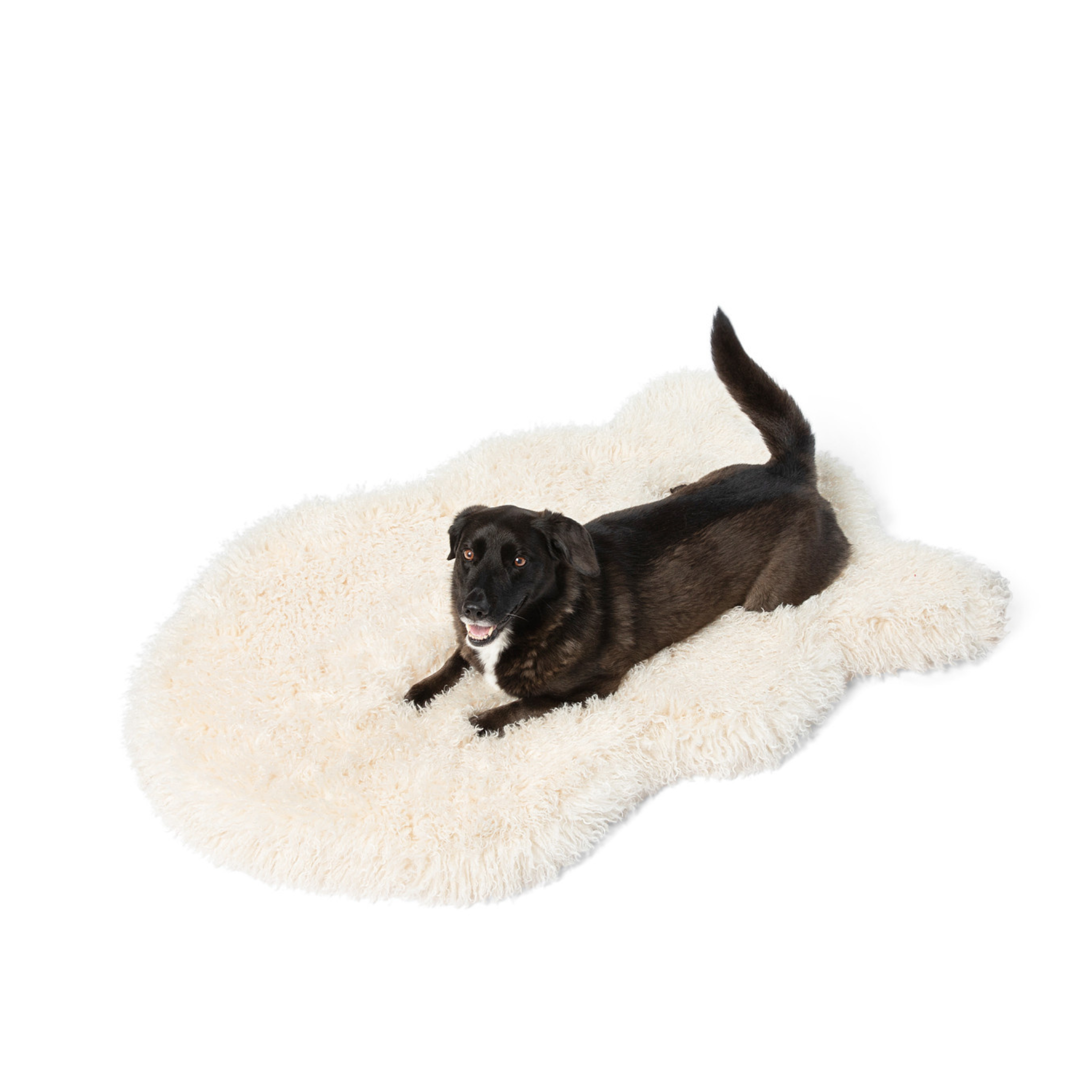 PupRug™ Luxe Faux Fur Orthopedic Dog Bed Cover - Plush Sheep Ivory (Bed Not Included)、mySite、solidvoid