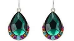 Wide Emerald Drop Earrings Multicolor、mySite、g9winljtr