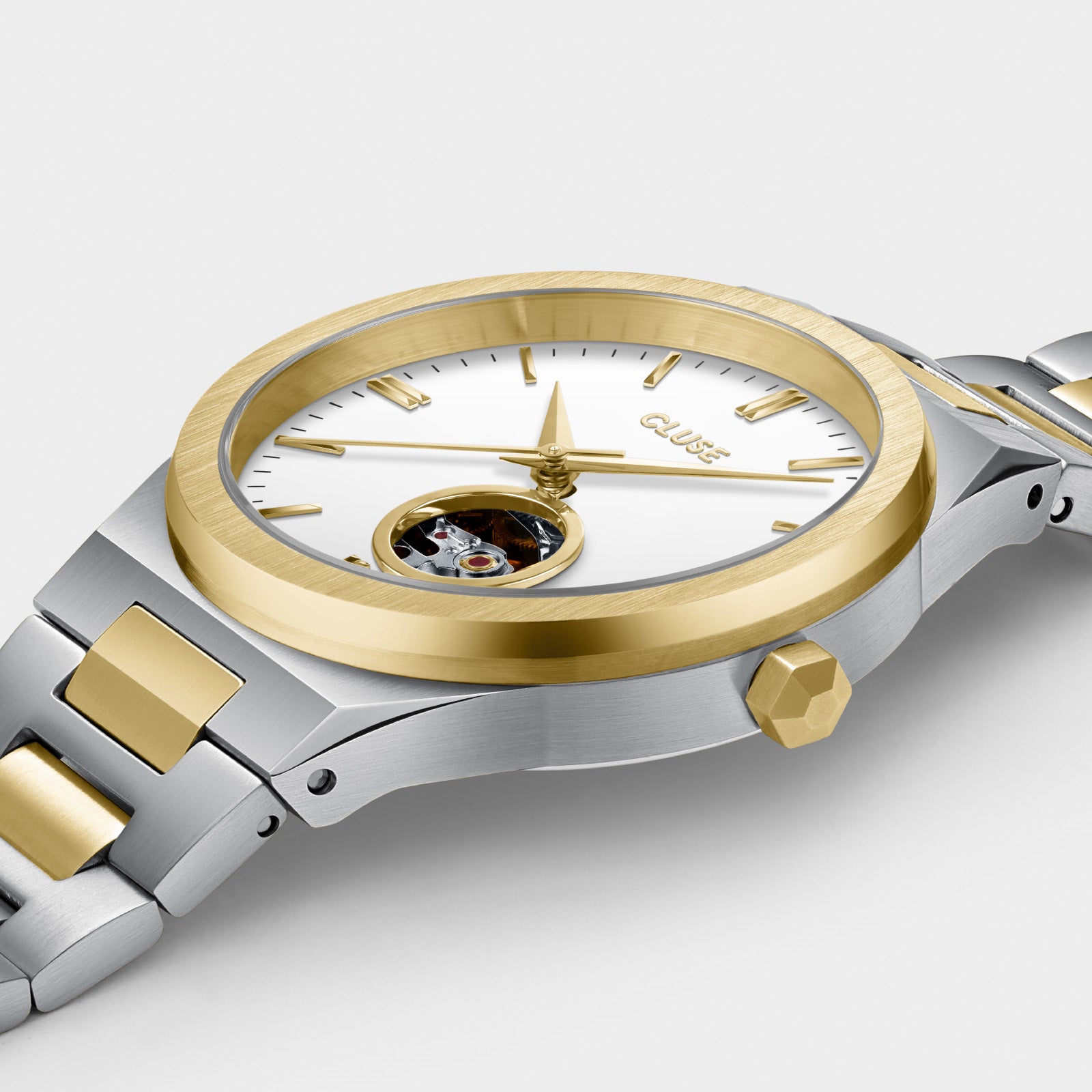  Vigoureux Automatic Watch Steel, White, Two-Tone