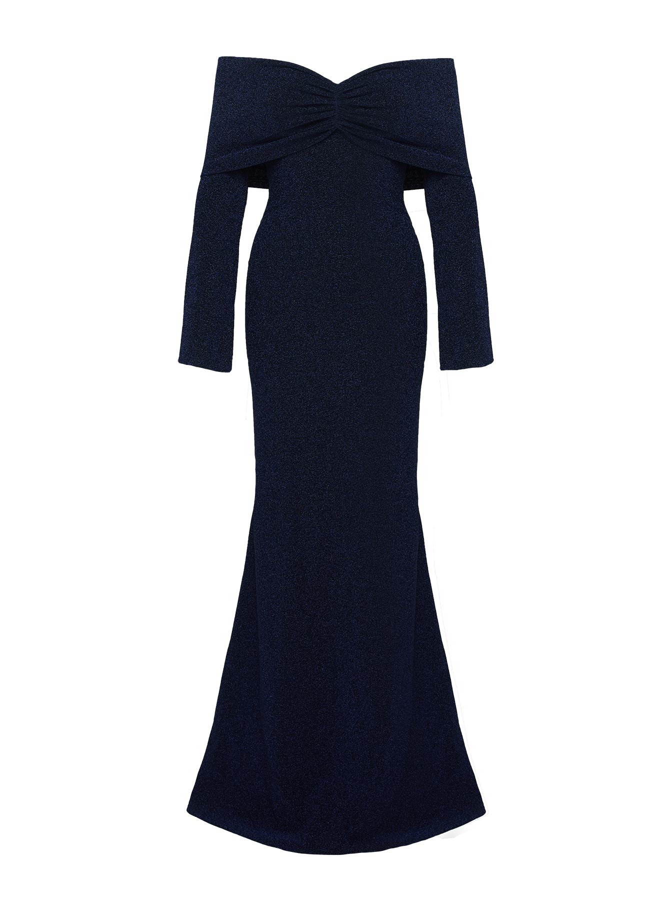 Cecilia Off The Shoulder Maxi Dress Navy、mySite、solidvoid