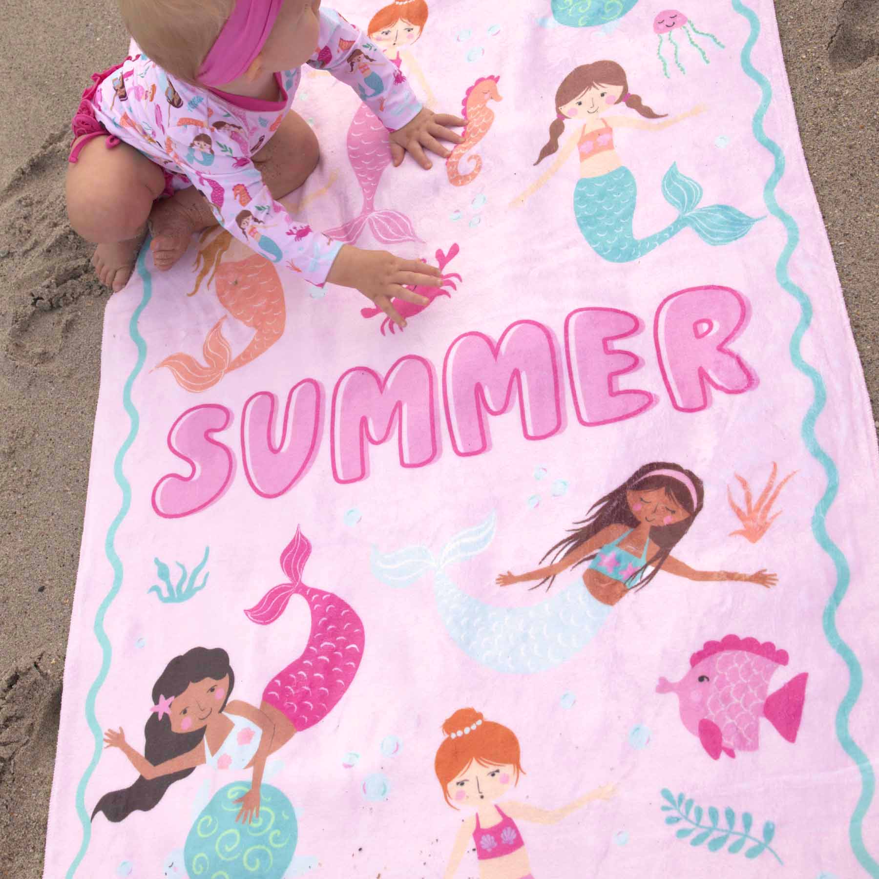  Under The Sea Personalized Kids Beach Towel、mySite、layawaytickets