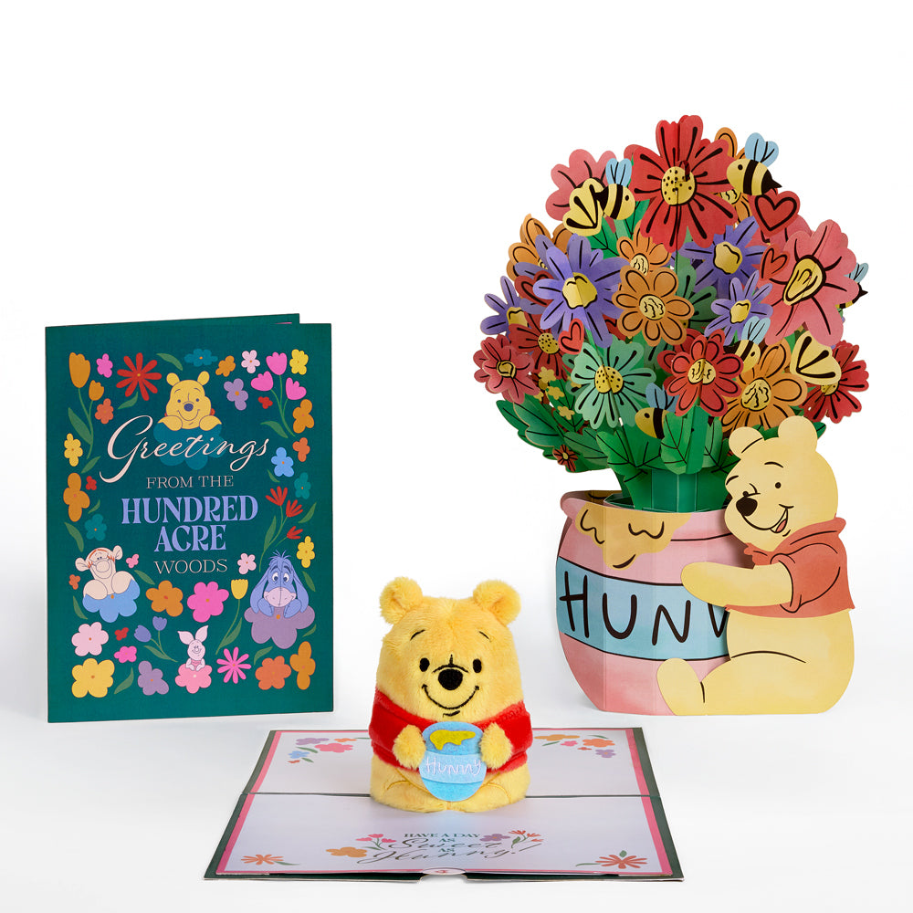 Disney’s Winnie the Pooh Plushpop Card & Flower Buds Bouquet Bundle、mySite、solidvoid
