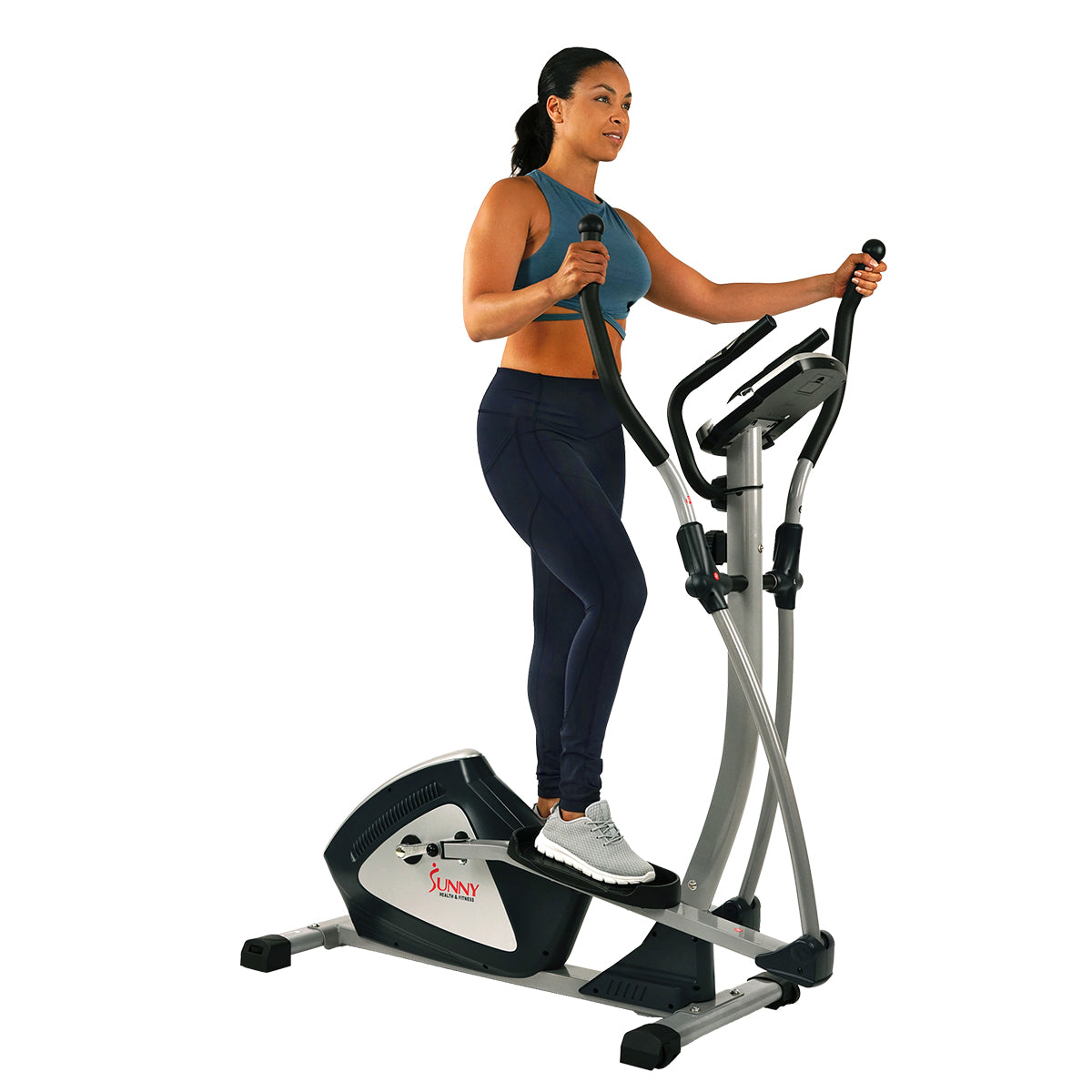  Magnetic Elliptical Machine w/ Device Holder, LCD Monitor and Heart Rate Monitoring - Endurance Zone、mySite、ghnorth