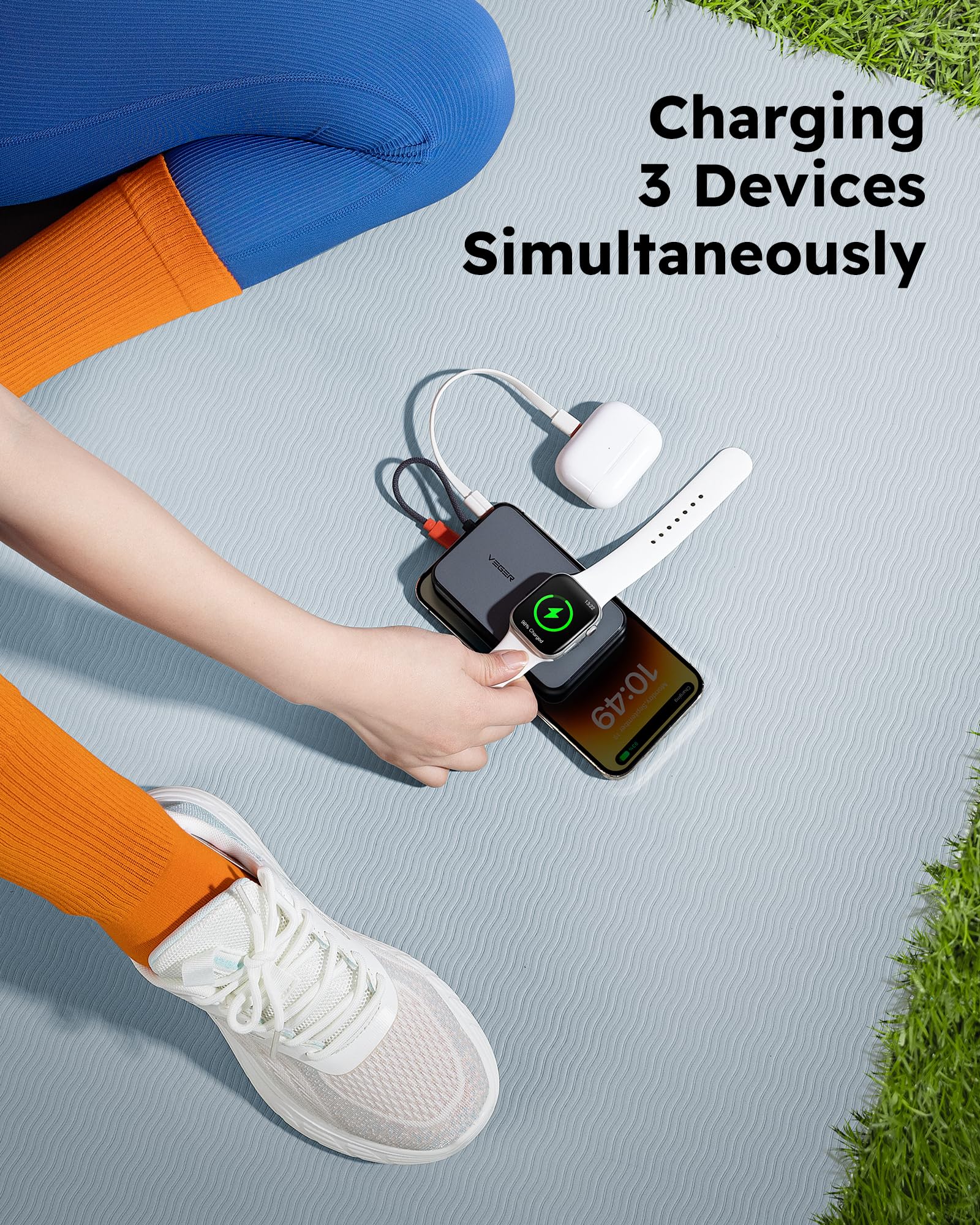 5,000mAh Portable Charger for iPhone with Built in Cable、mySite、fannypackpong