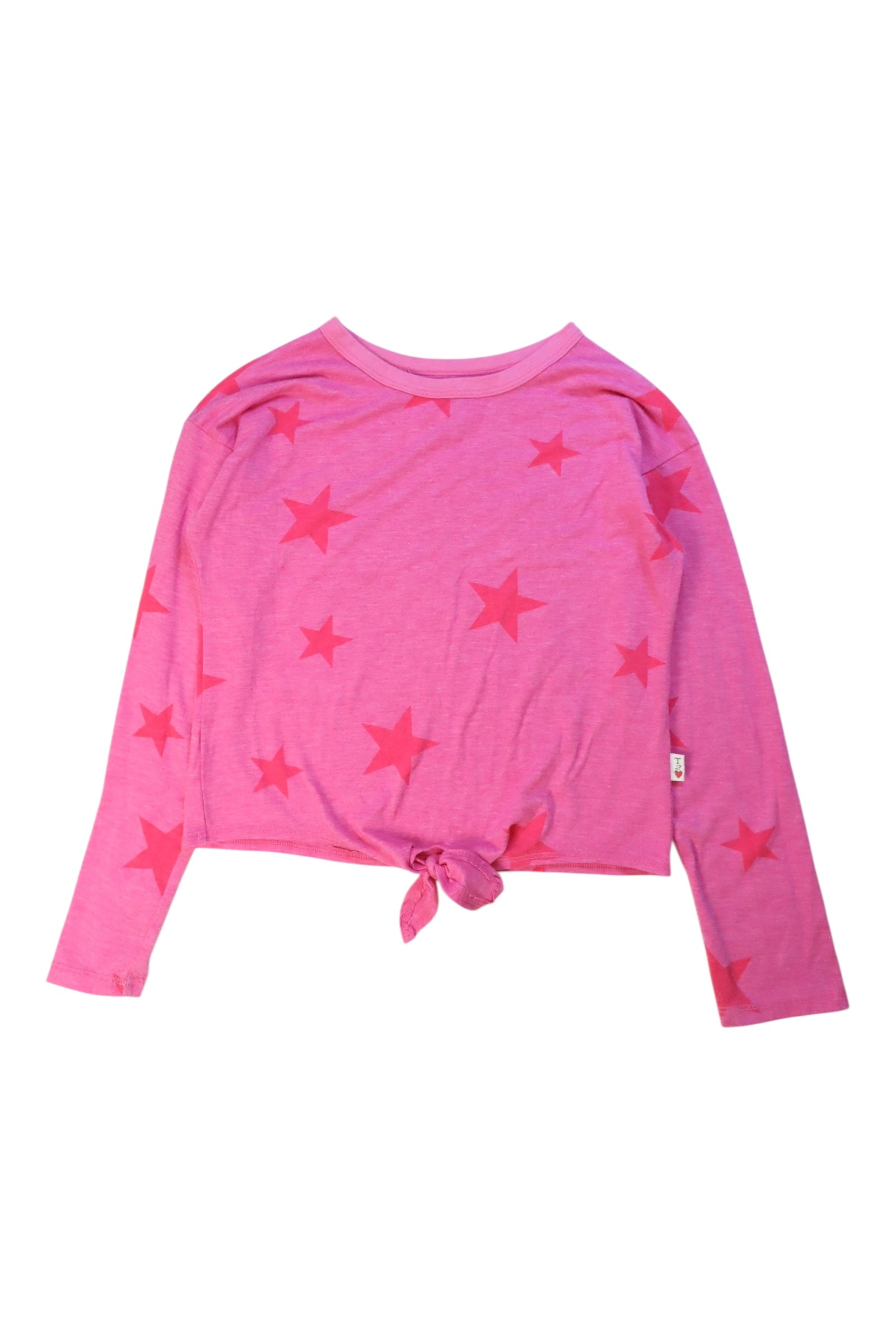 T2Love Star Print Knotted Long Sleeve Top Size 10Y、mySite、g9winljtr