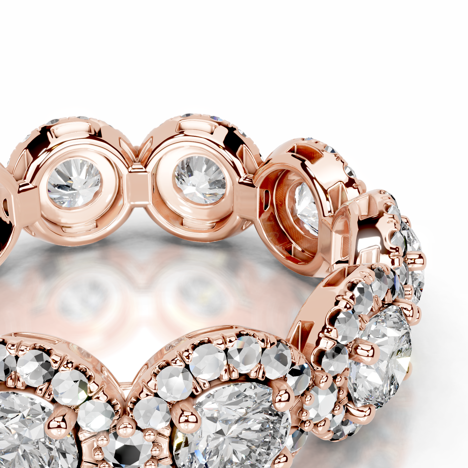 Londyn Lab Grown Diamond Halo Wedding Ring (3.20 Carat) -14K Rose Gold、mySite、hinf8tx79