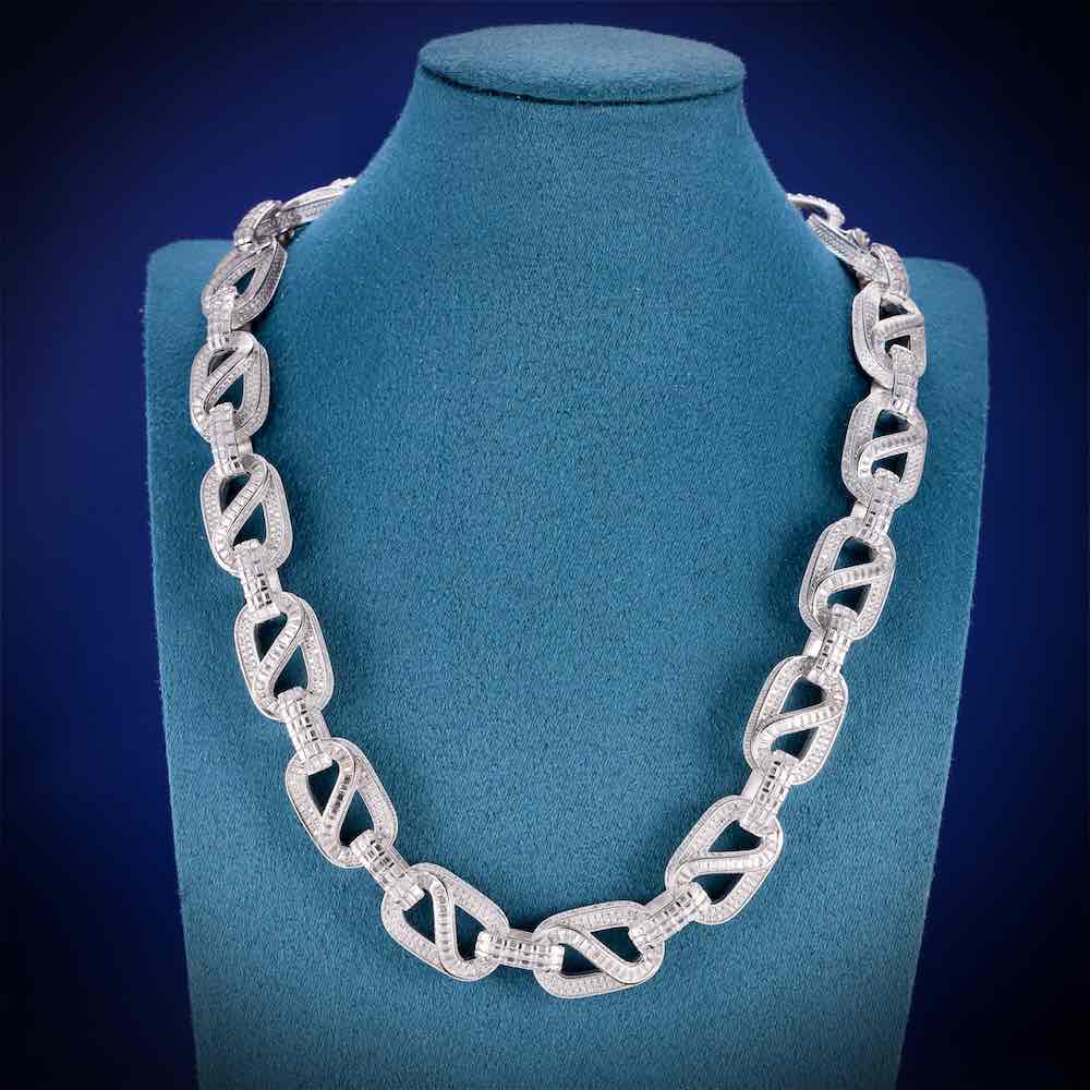 18.5MM Iced Out Baguette Mariner Link Chain 14K Gold、mySite、hinf8tx79