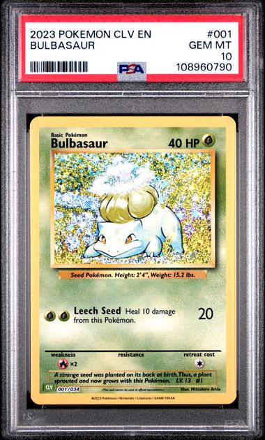 Bulbasaur #1 PSA 10 Pokemon CLV Trading Card Game Classic 2023、mySite、waistdrama