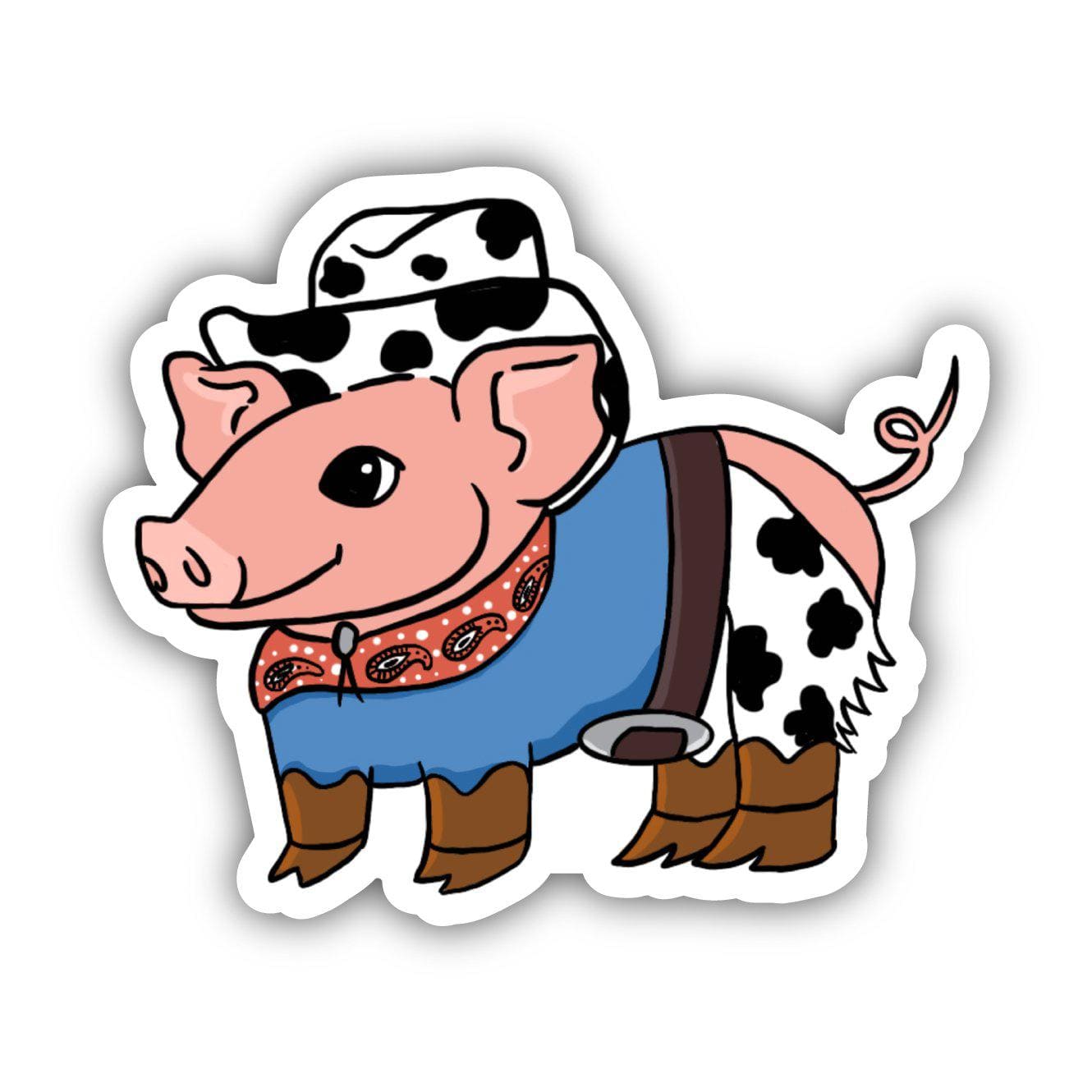  Pig Cowboy Halloween Costume Sticker、mySite、elrpsem3k