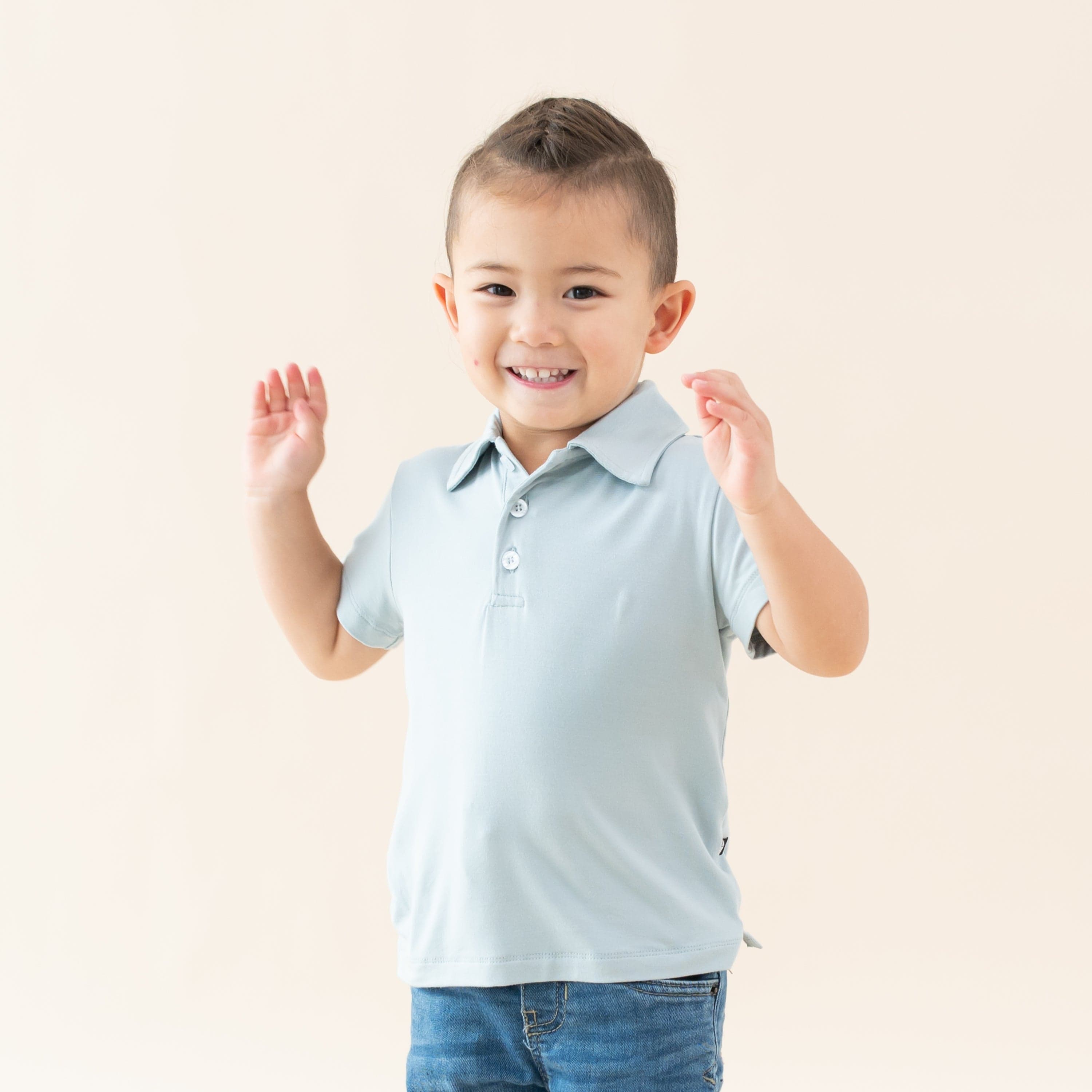  Toddler Short Sleeve Polo in Fog、mySite、layawaytickets