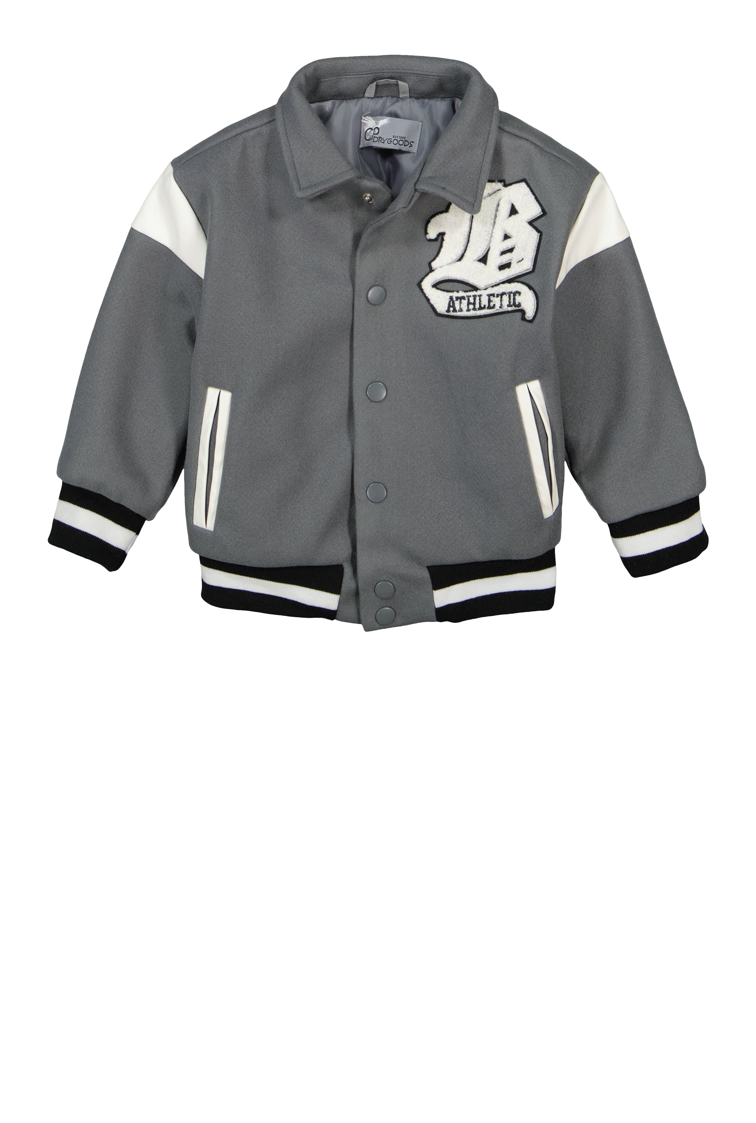 Toddler Boys B Initial Chenille Patch Varsity Jacket、mySite、camillekostekn