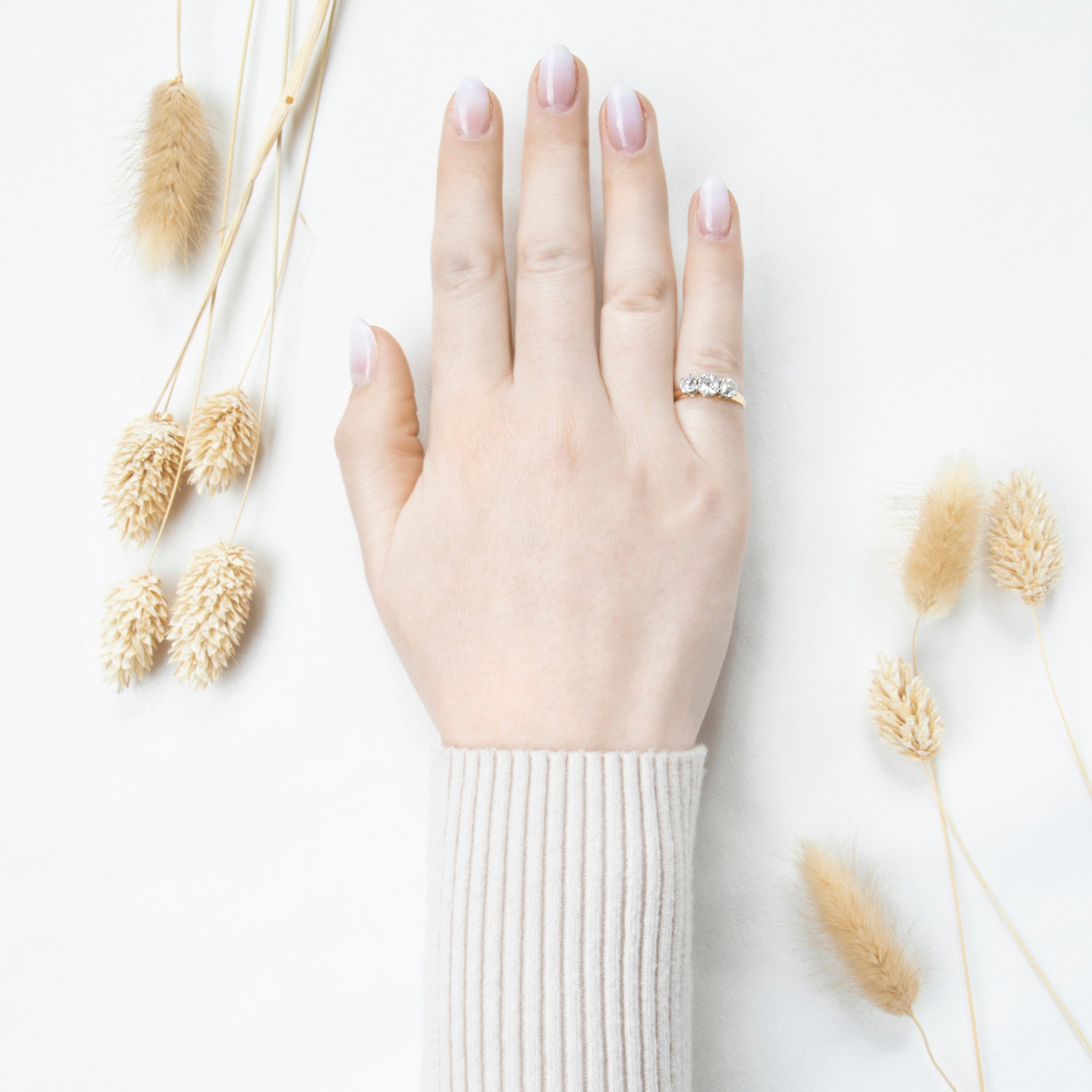 Antique 14k Yellow Gold 1.22cttw Old Mine Cut Diamond Trio Ring 4.75、mySite、hinf8tx79