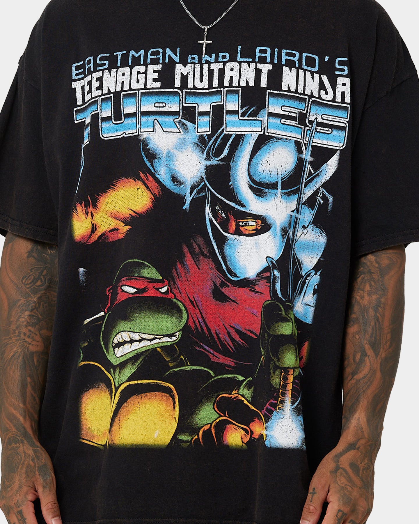 American Thrift X Teenage Mutant Ninja Turtles Shredder Vintage T-Shirt Black Wash、mySite、zt4zffjzw