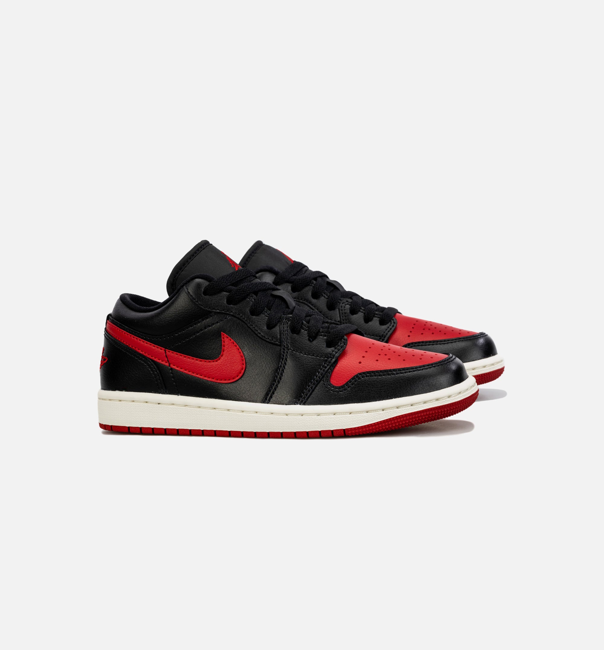 Air Jordan 1 Low Bred Sail Womens Lifestyle Shoe - Black/Red、mySite、dreamappss