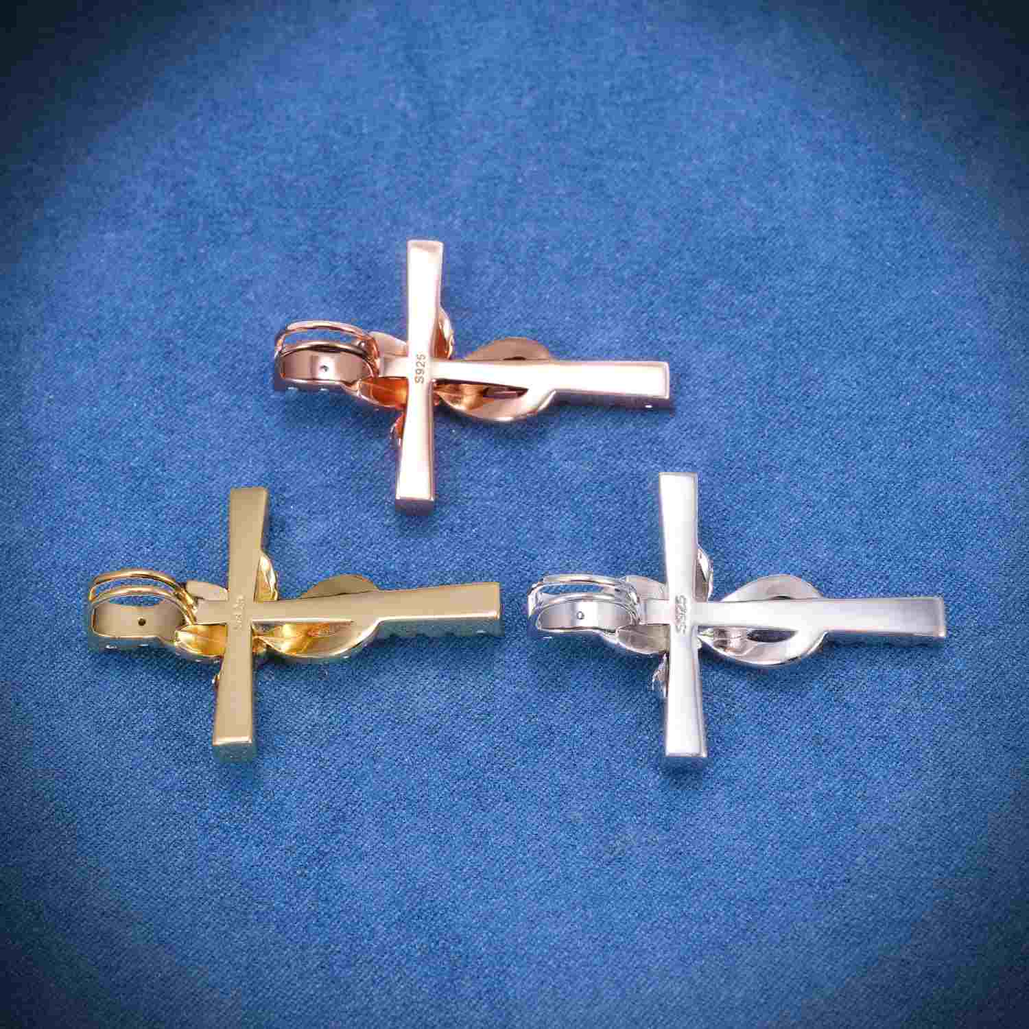 Moissanite Mini Infinity Cross Pendant 14K Gold、mySite、hinf8tx79