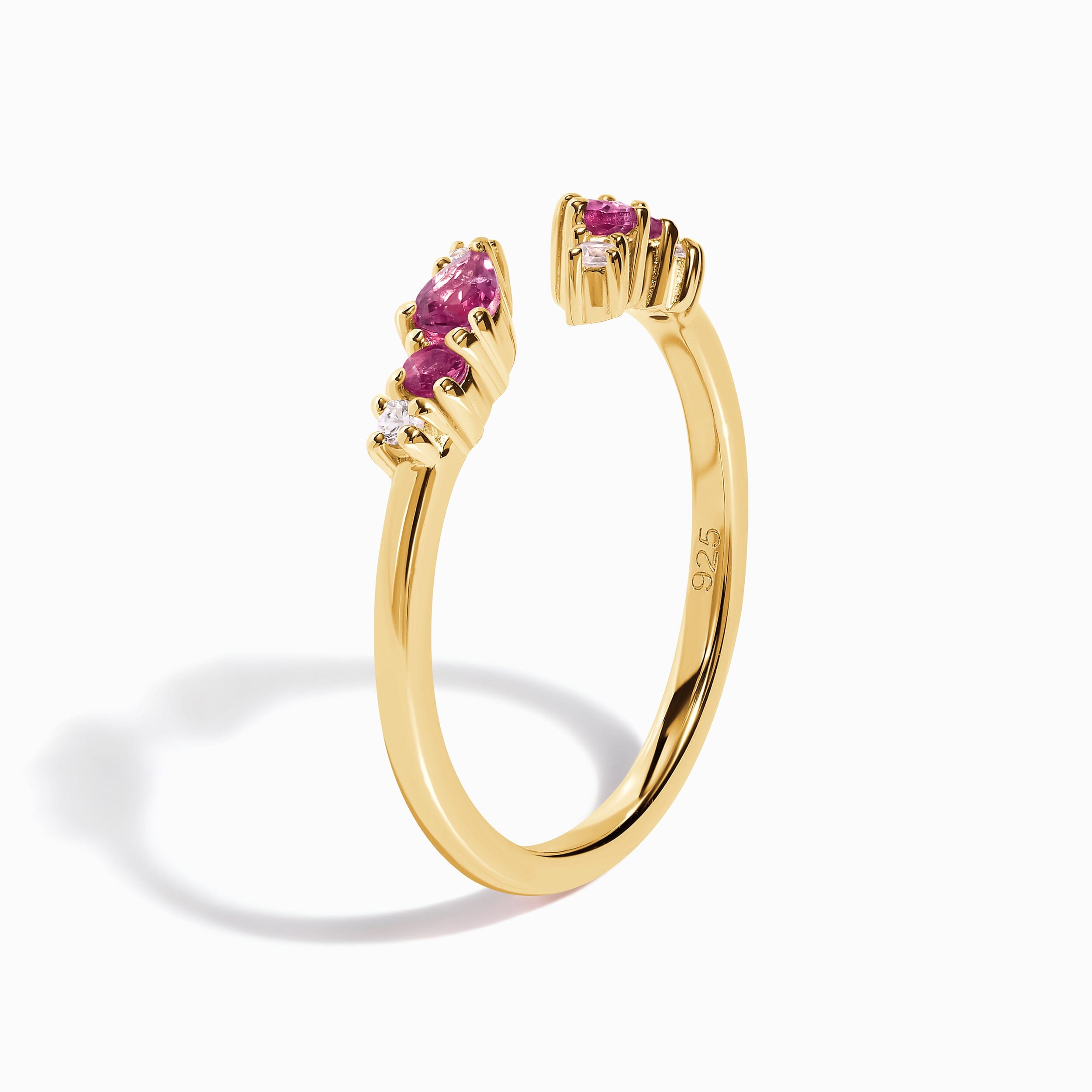 Adjustable Pink Tourmaline Ring Flourish - October Birthstone、mySite、hinf8tx79