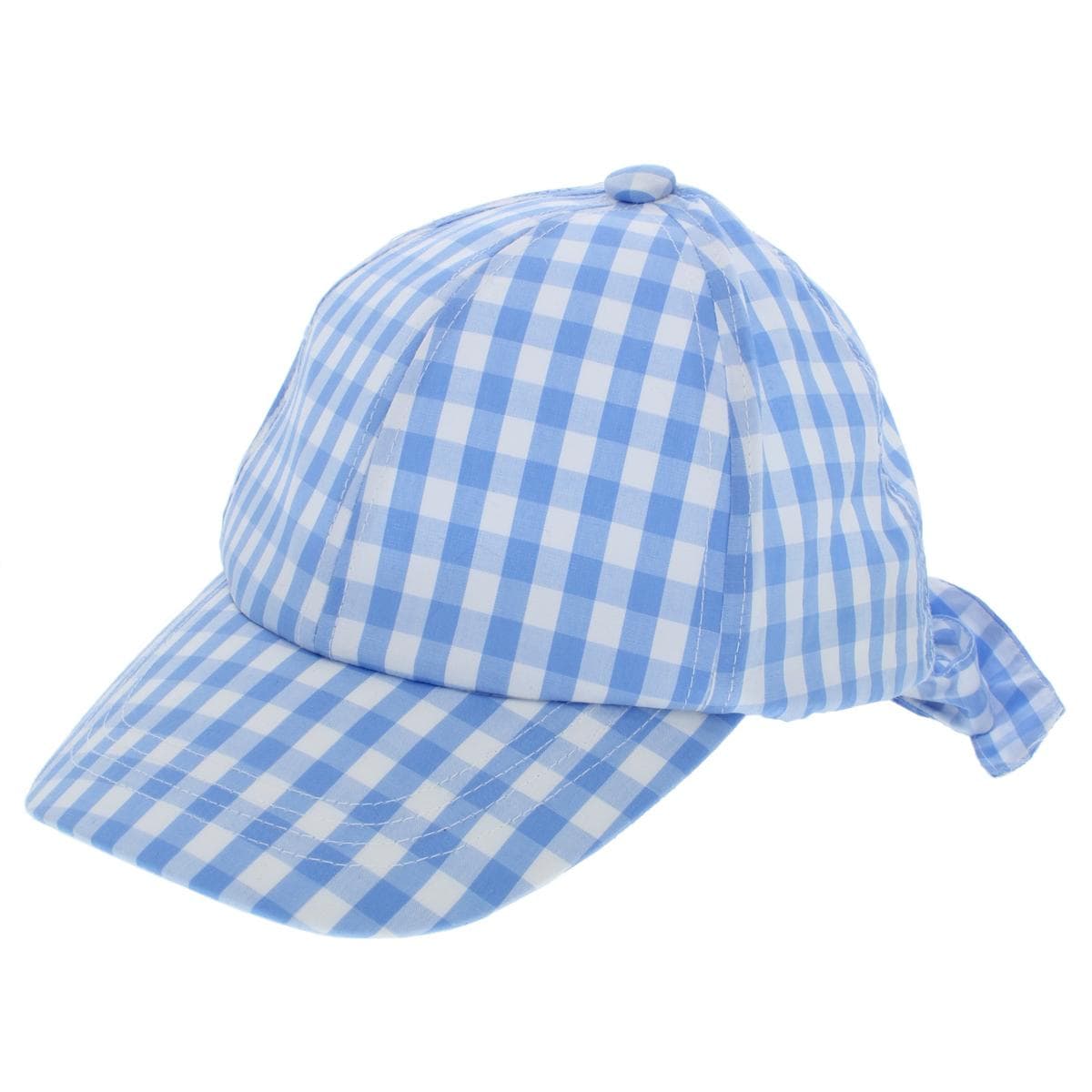 Inc International Concepts Gingham Bow-Back Baseball Cap (Light Blue, One Size)、mySite、g9winljtr