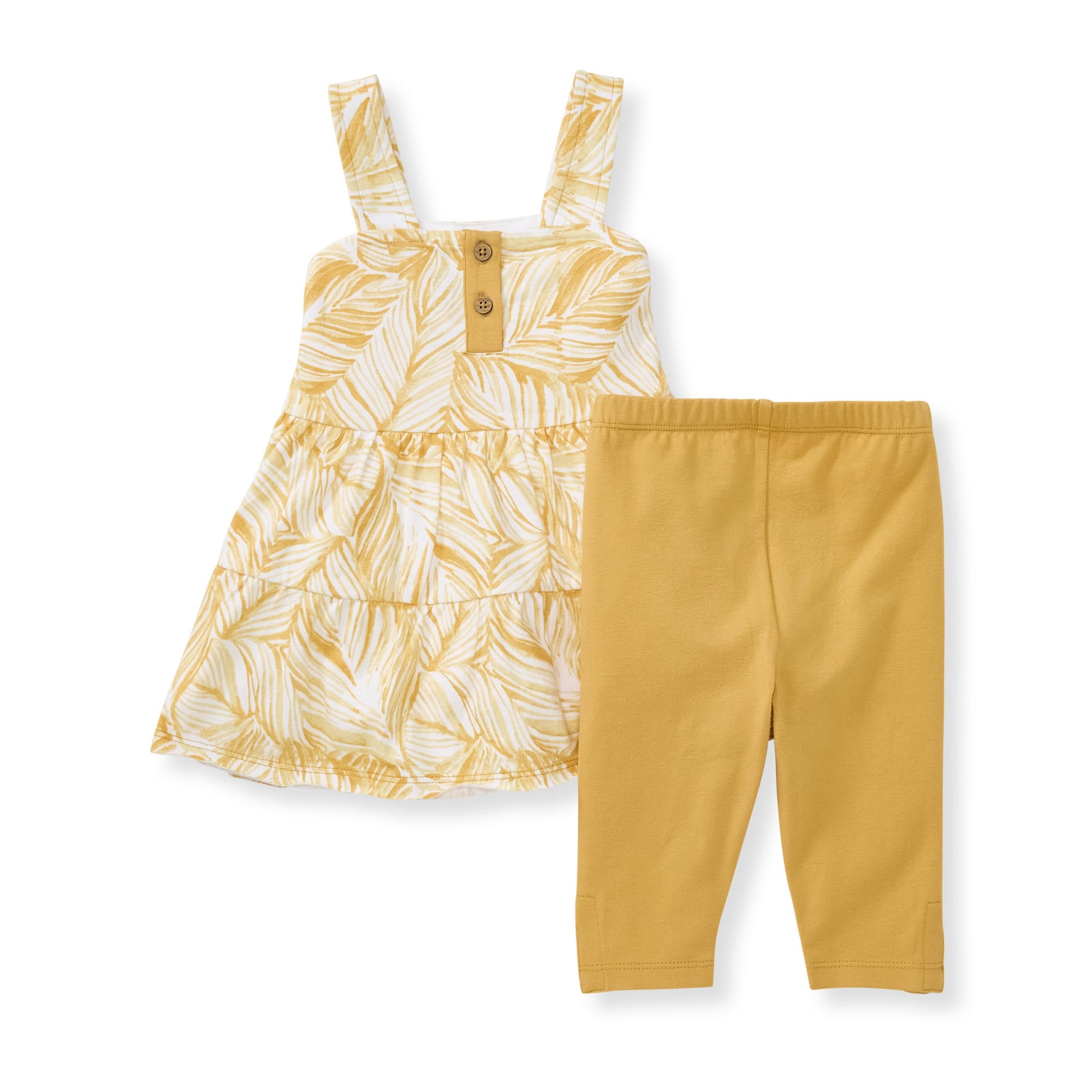  Leafy Jungle Organic Girl Top & Capri Legging Set、mySite、layawaytickets