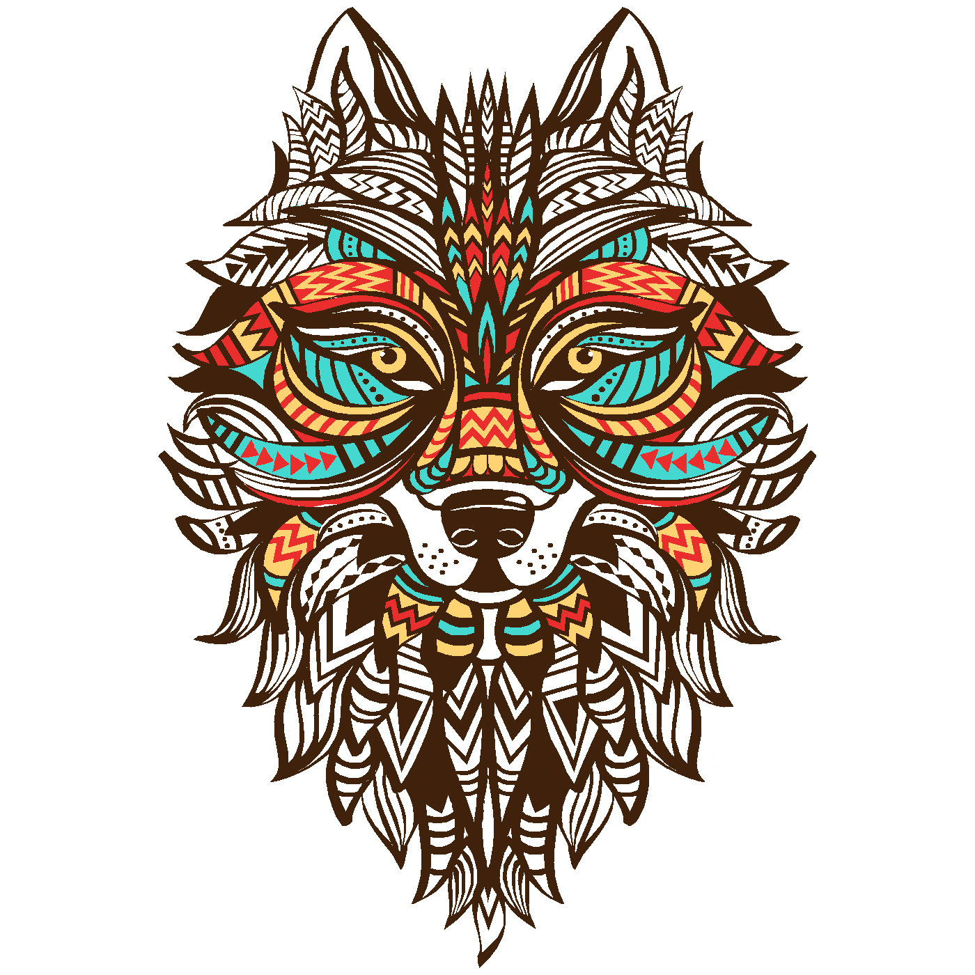  Wolf Portrait Vinyl Sticker Decal、mySite、ghnorth