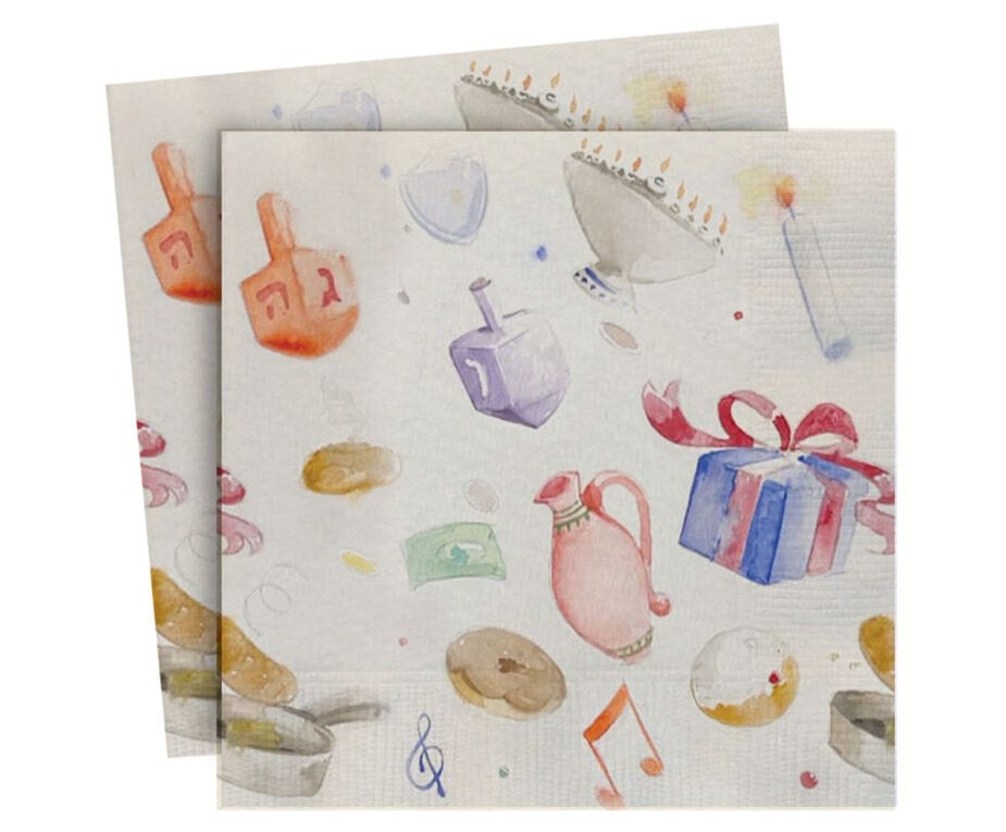 Watercolor Hanukkah Napkins - Pack of 20、mySite、topwebapps