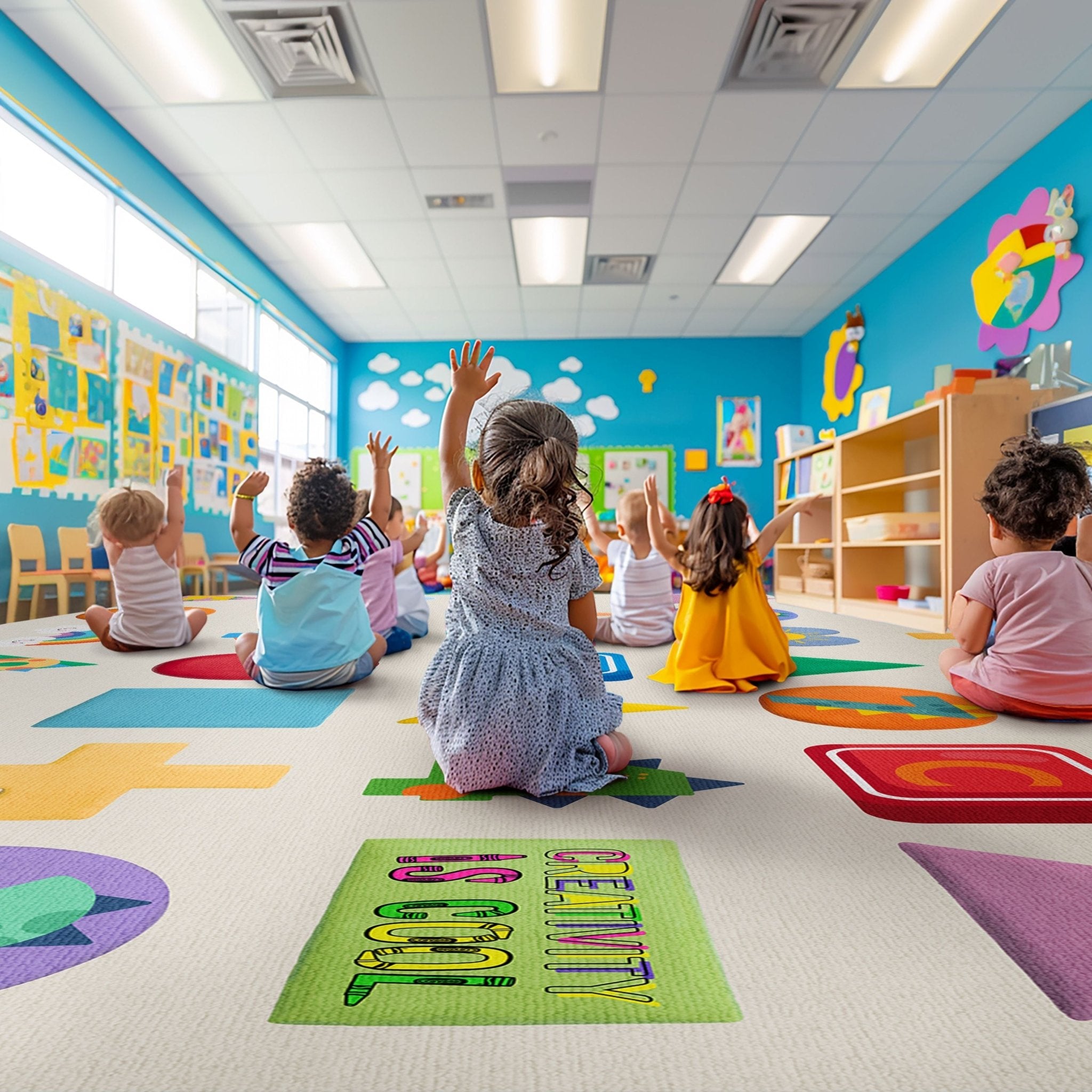 Crayola Modern Educational Numbers & Shapes Area Rug By Well Woven、mySite、gigharbornorthrealestate