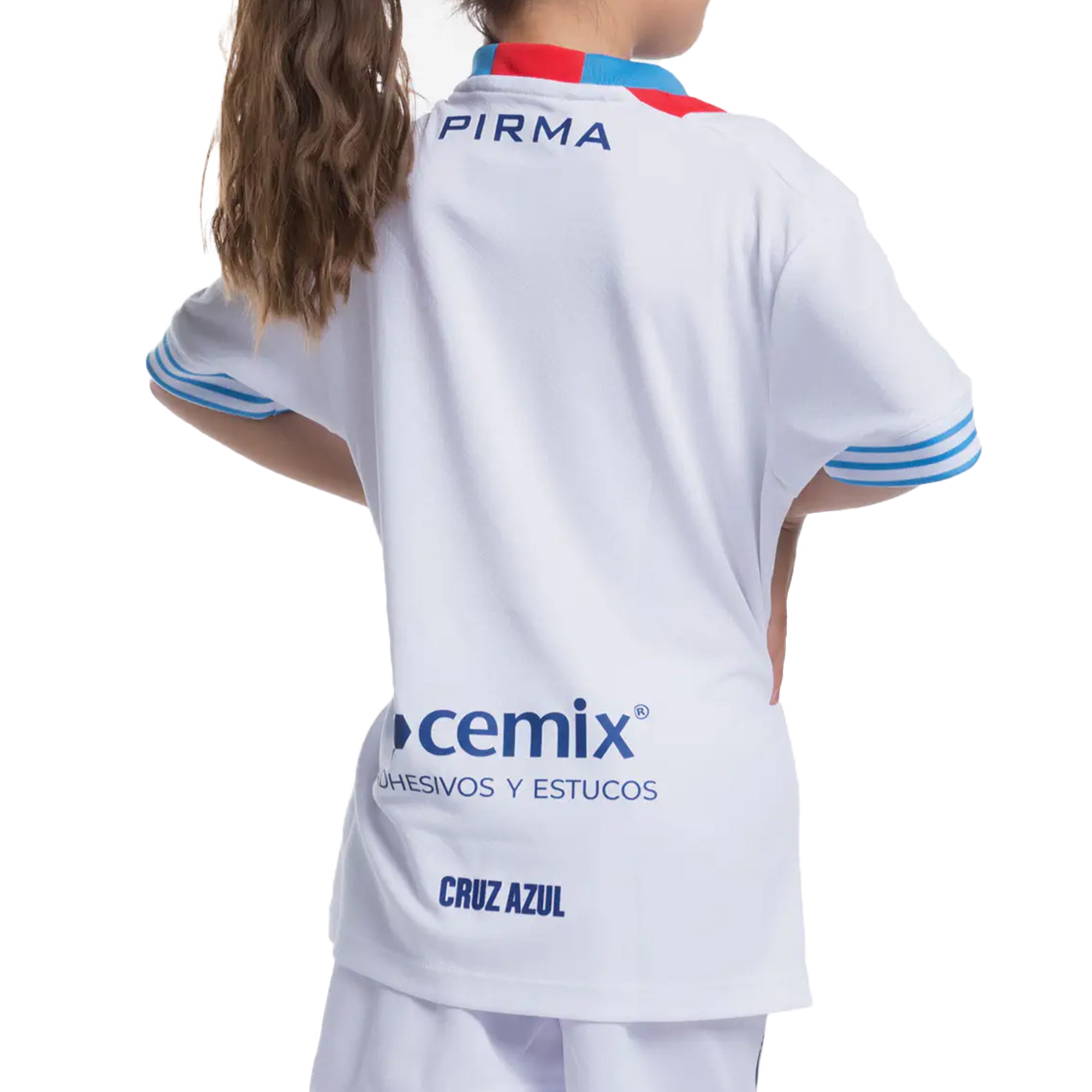 Pirma Kids Cruz Azul 2024/25 Authentic Away Jersey White/Blue、mySite、noshort