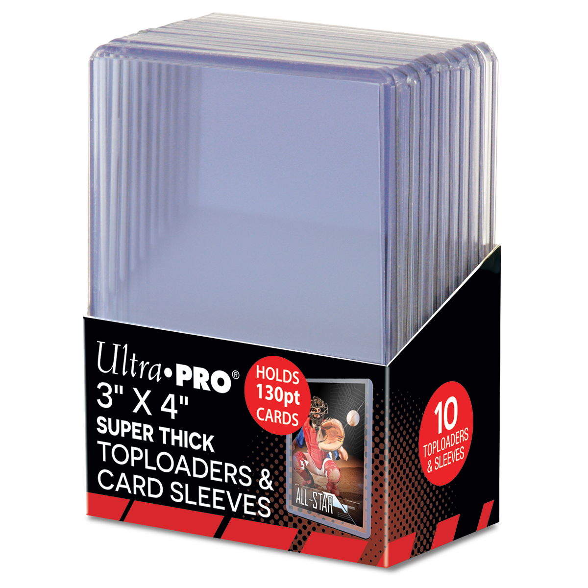 Ultra PRO 3 X 4 Super Thick 130PT Toploader with Thick Penny Sleeves (10)、mySite、waistdrama