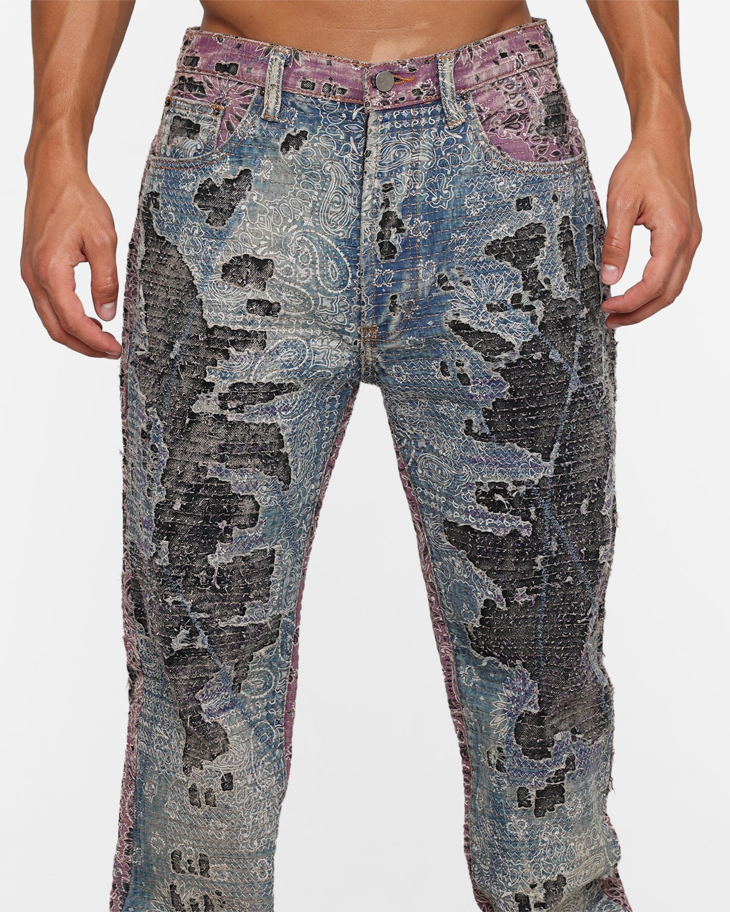 MNML V488 Boro Denim Jeans Multi、mySite、zt4zffjzw