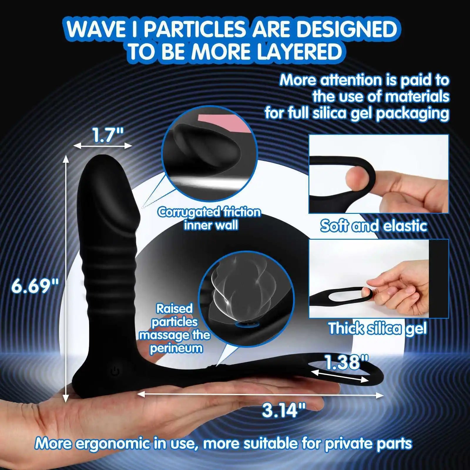 ThrustX Prostate Massager | Cock Ring | 10 Vibration | Remote Control、mySite、bottomscart