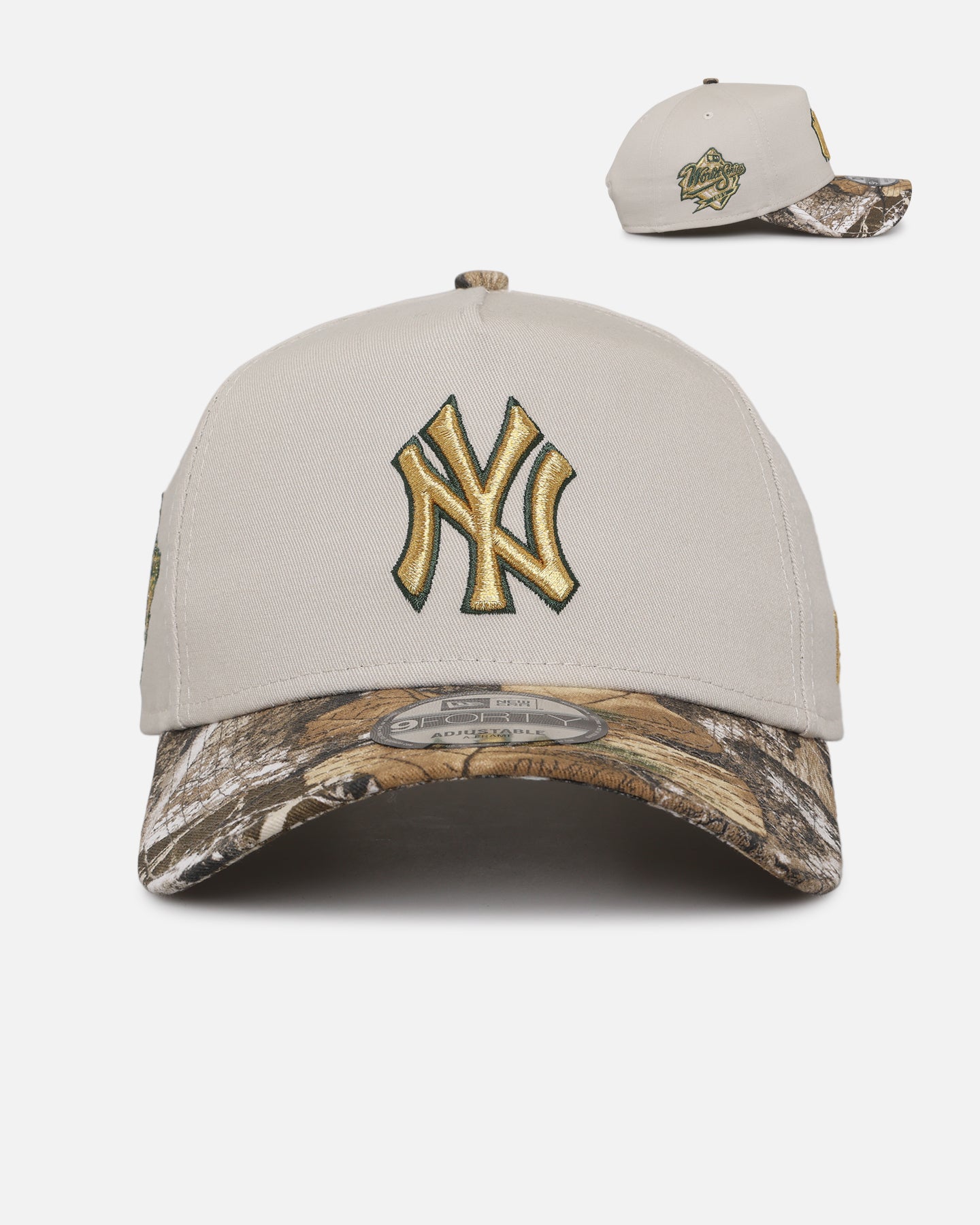 New Era New York Yankees 'Real Tree Stone' 9FORTY A-Frame Snapback Stone、mySite、zt4zffjzw