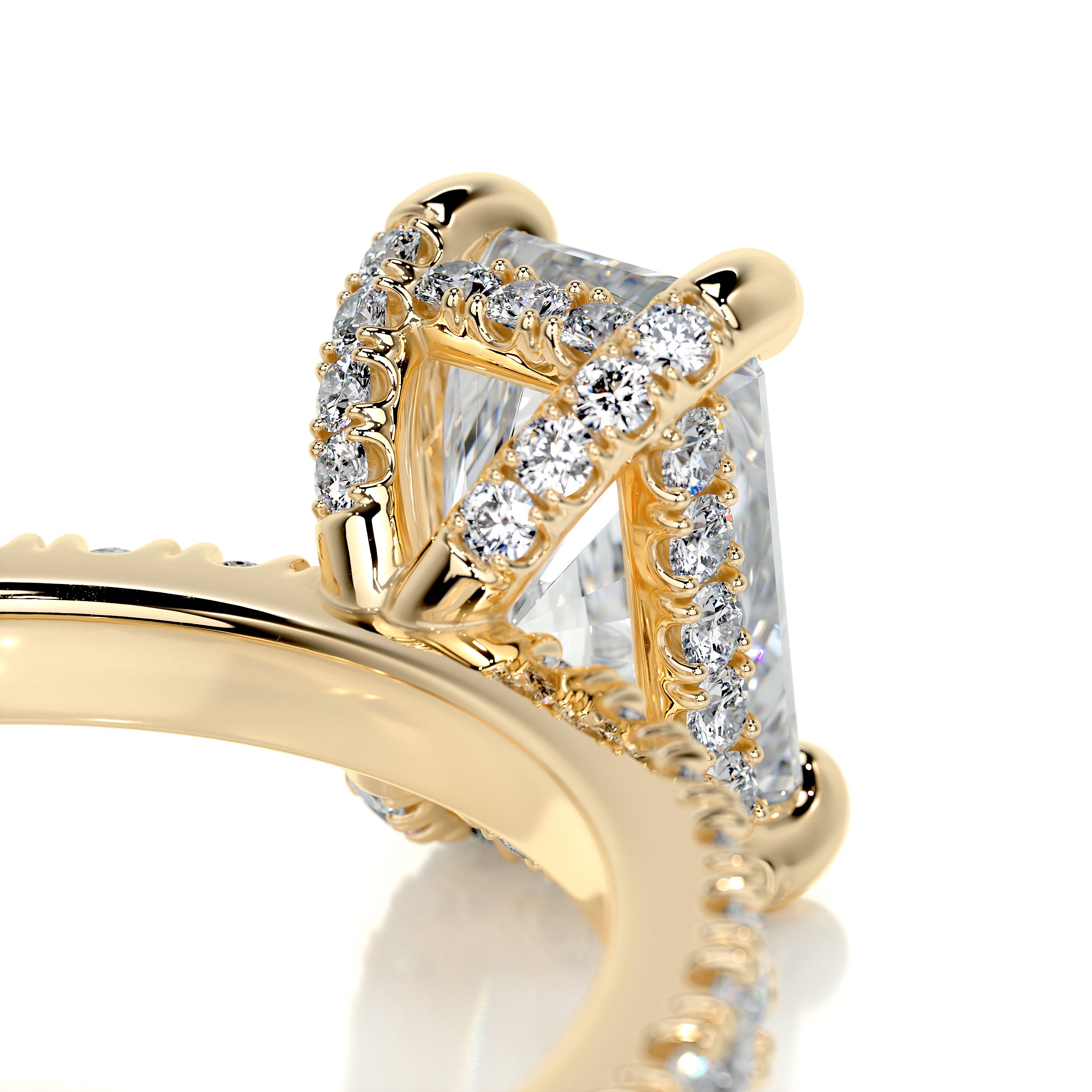 Deborah Elongated Diamond Engagement Ring -18K Yellow Gold、mySite、hinf8tx79