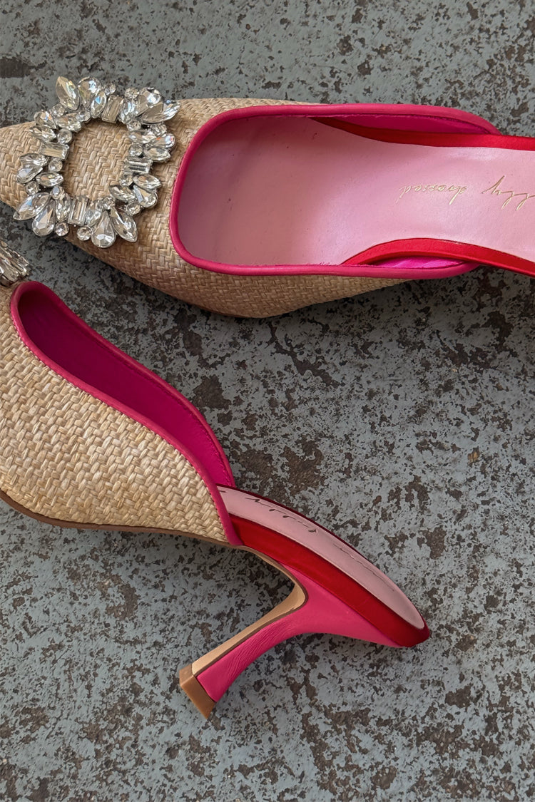 Raffia Buckle City Mules、mySite、solidvoid