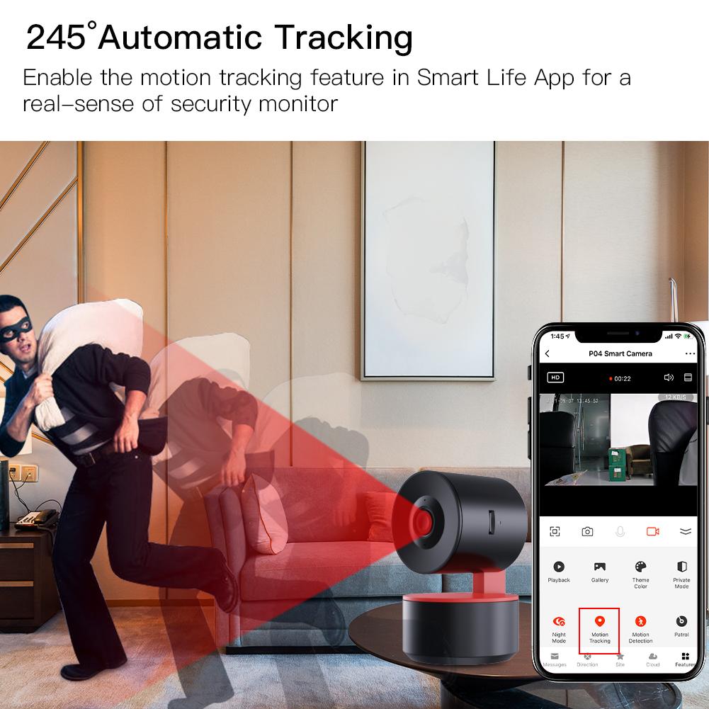 Tuya PTZ WiFi IP Camera Indoor Smart Automatic Tracking 1080P Wireless Security Camera AI Human Detection、mySite、fannypackpong