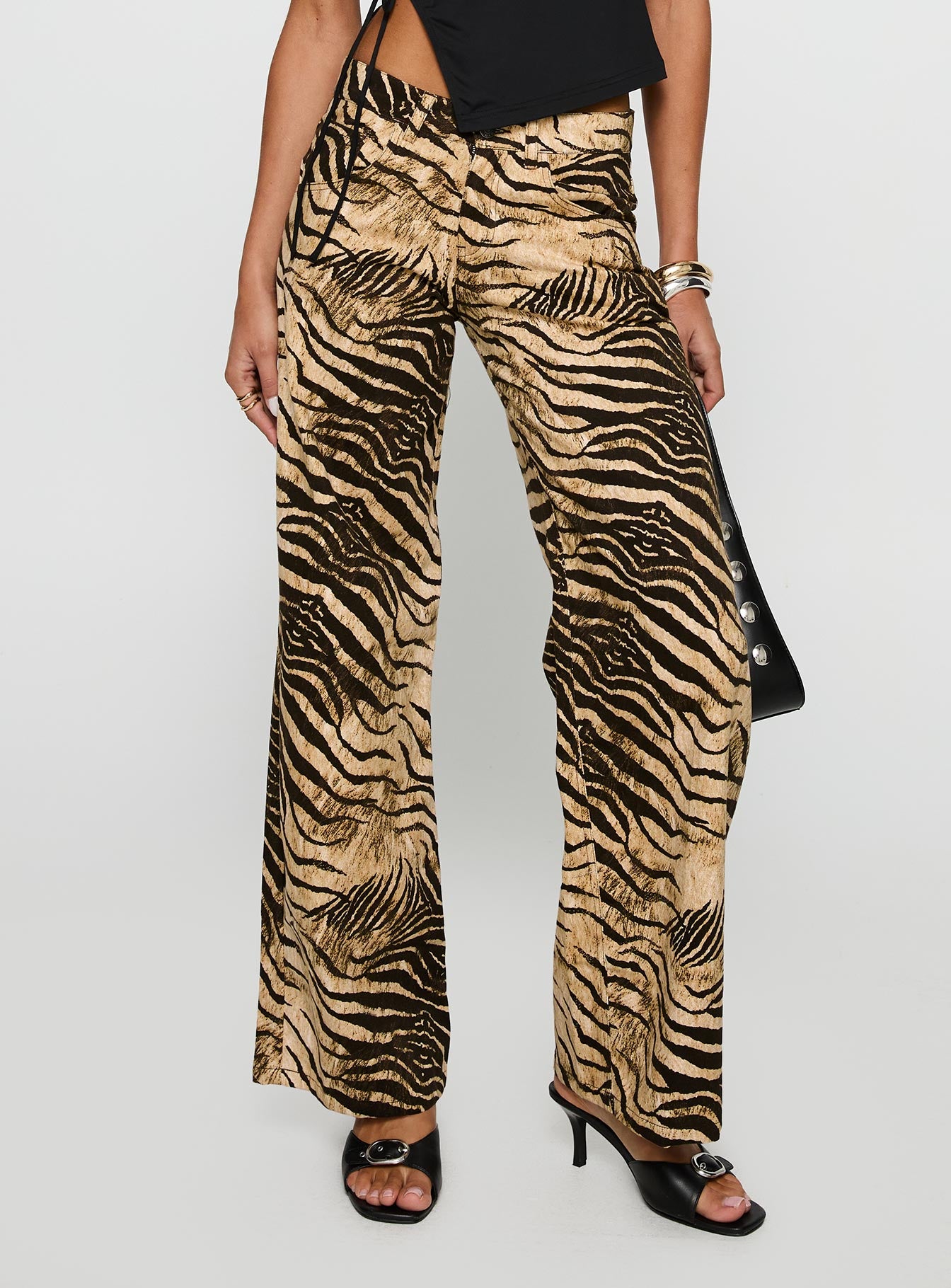 Low Rise Roomy Pants Multi、mySite、solidvoid