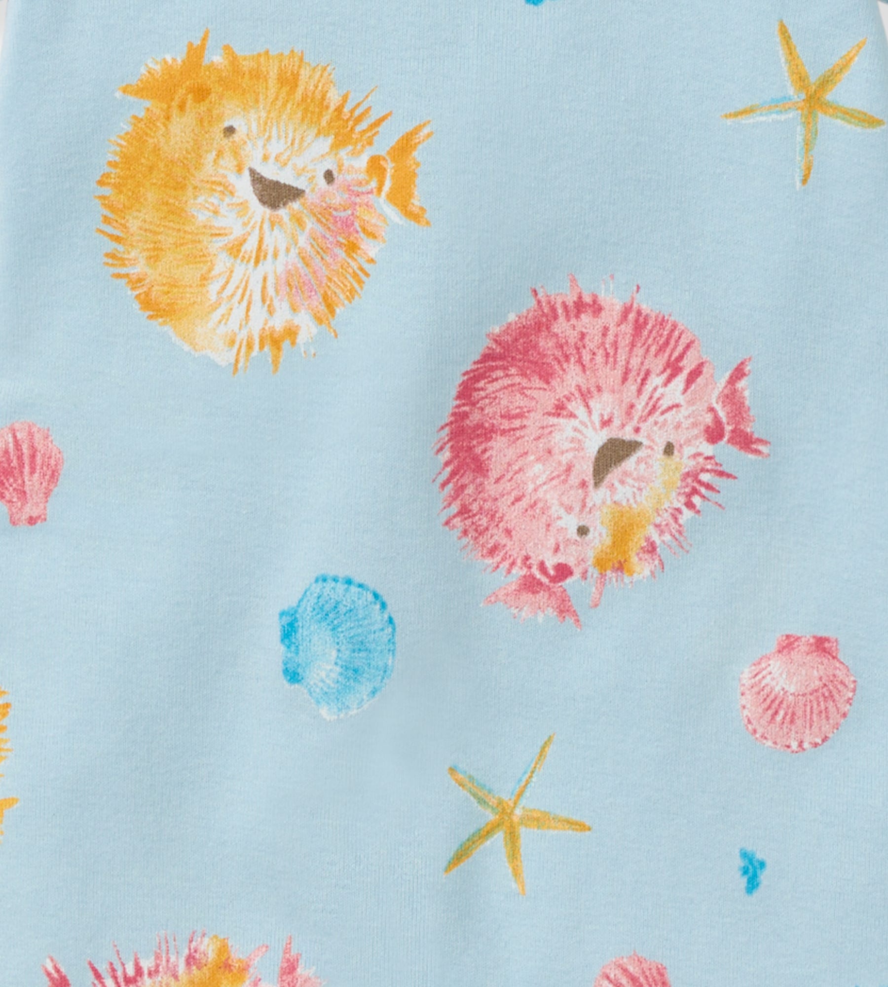 Puffer Fish Organic Baby Sleeper Romper、mySite、g9winljtr