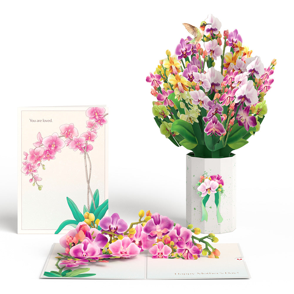 Mother's Day Orchid Pop-Up Card & Bouquet Bundle、mySite、solidvoid