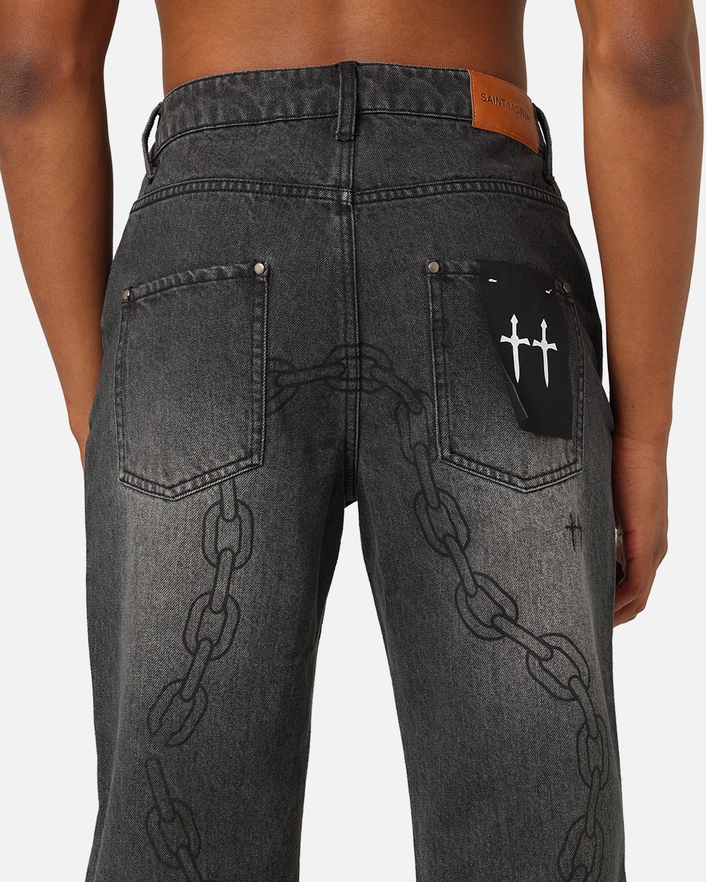 Saint Morta Rosary Psykhe Jeans Black Shadow、mySite、zt4zffjzw