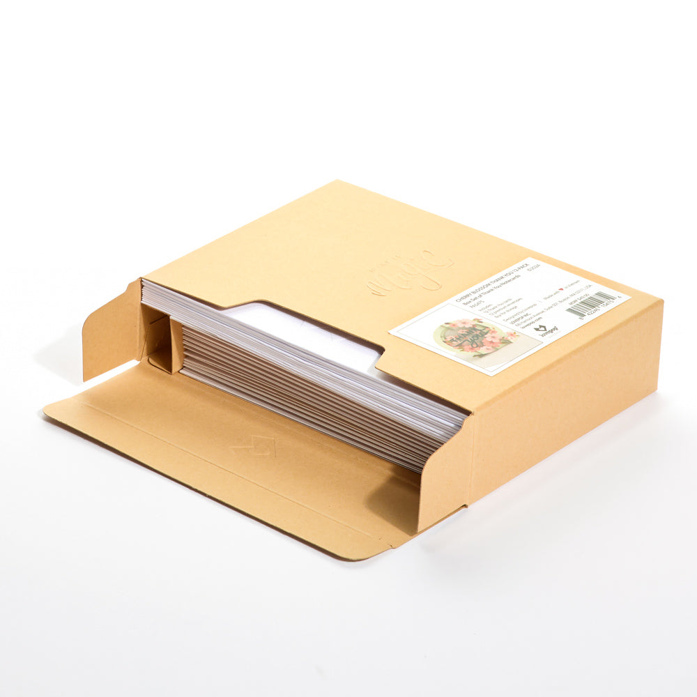 Cherry Blossom Thank You Box Set (12-Pack): Paperpop® Card、mySite、solidvoid