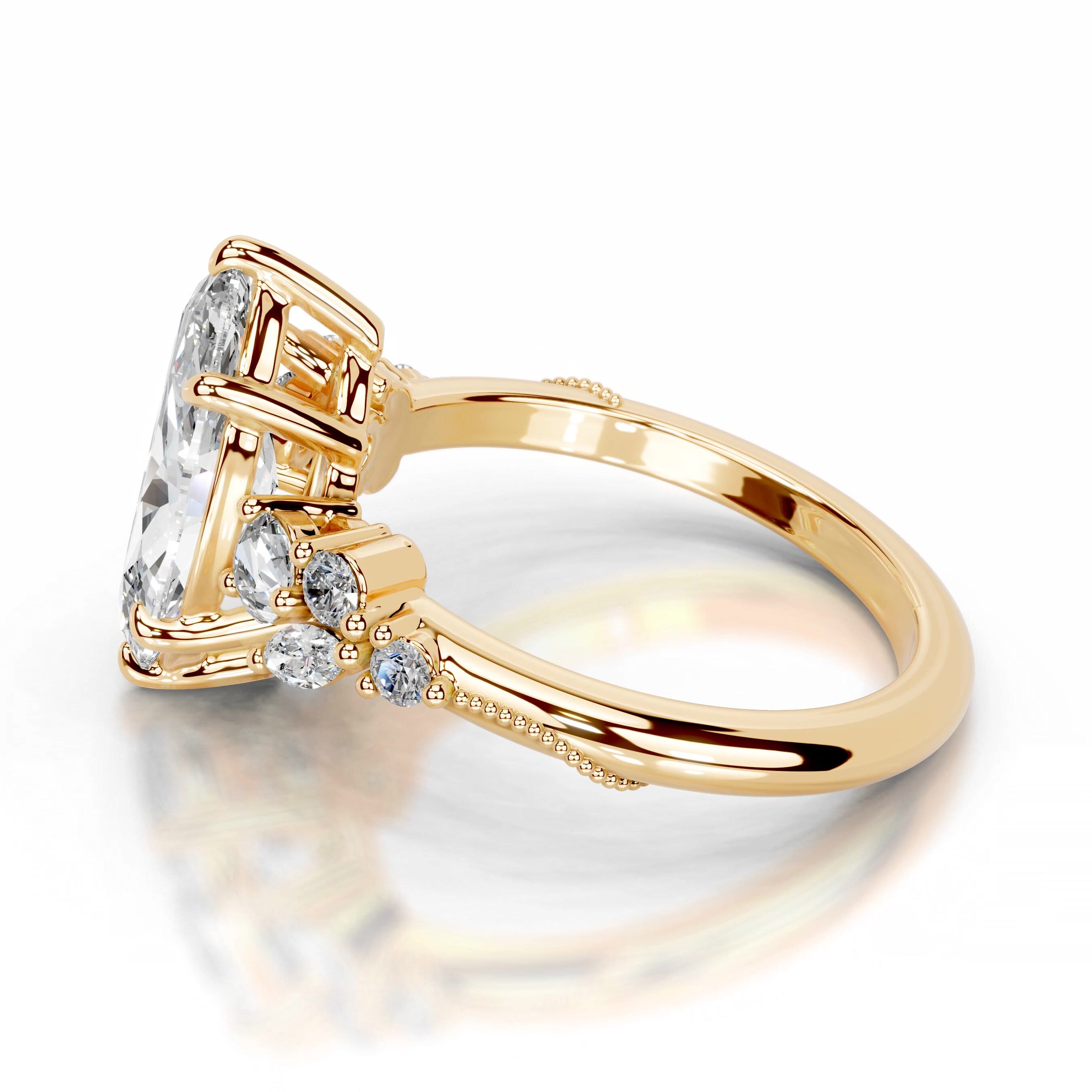 Eduarda Lab Grown Diamond Ring - 18K Yellow Gold、mySite、hinf8tx79