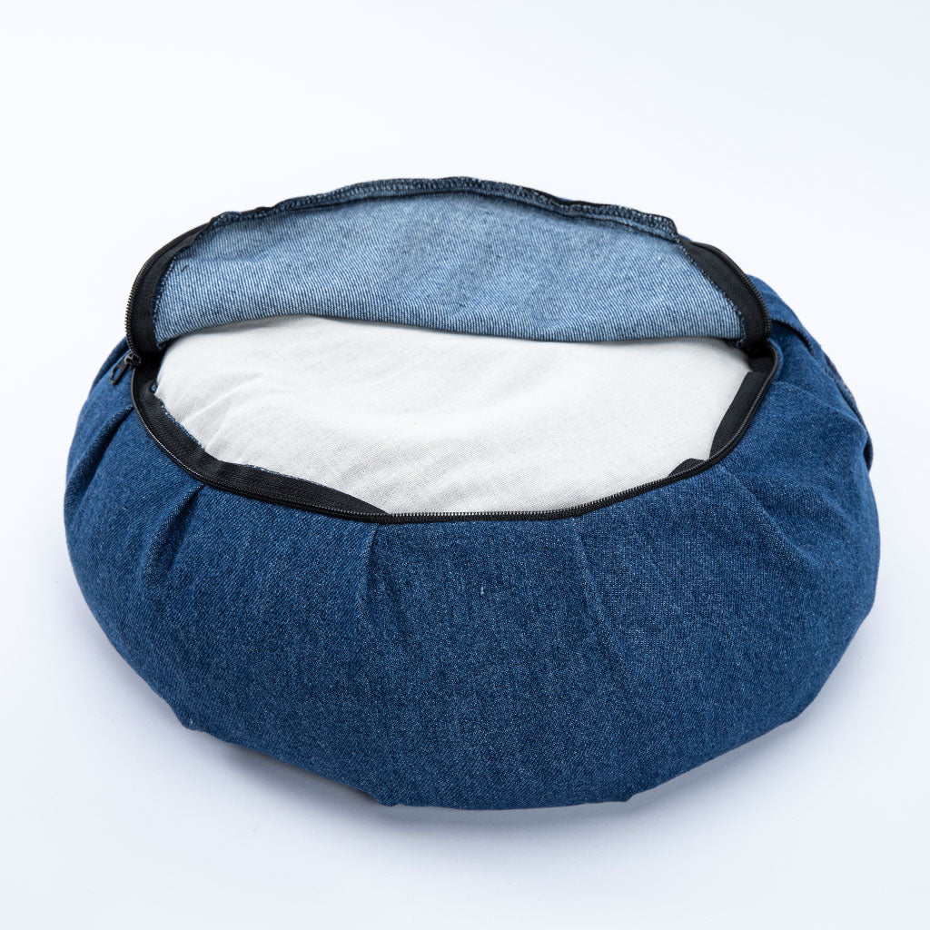 Denim Buckwheat Hull Zafu - COVER ONLY、mySite、topwebapps