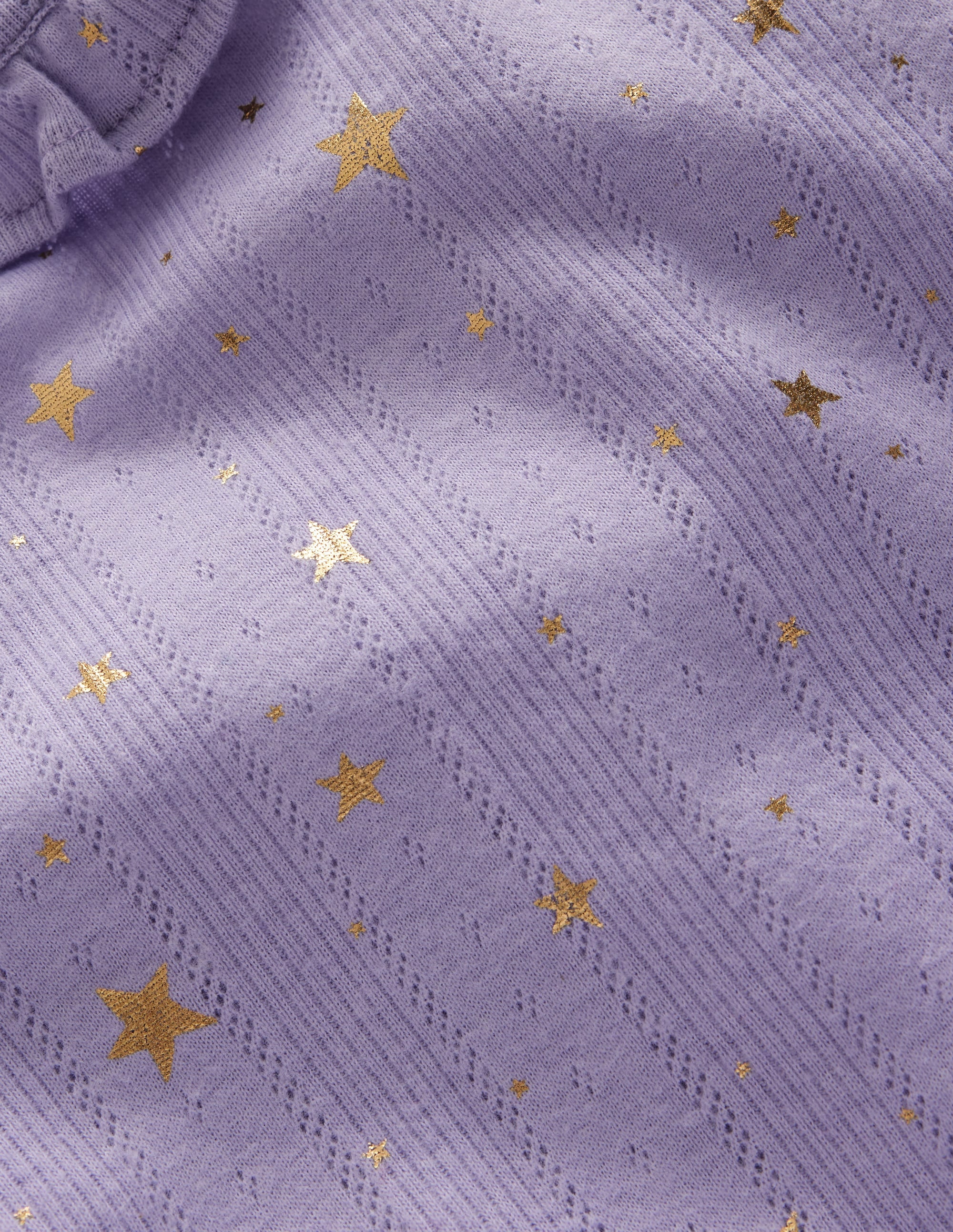  Ruffle Sparkle Pointelle-Misty Lavender Gold Foil Star、mySite、ashleygrahame