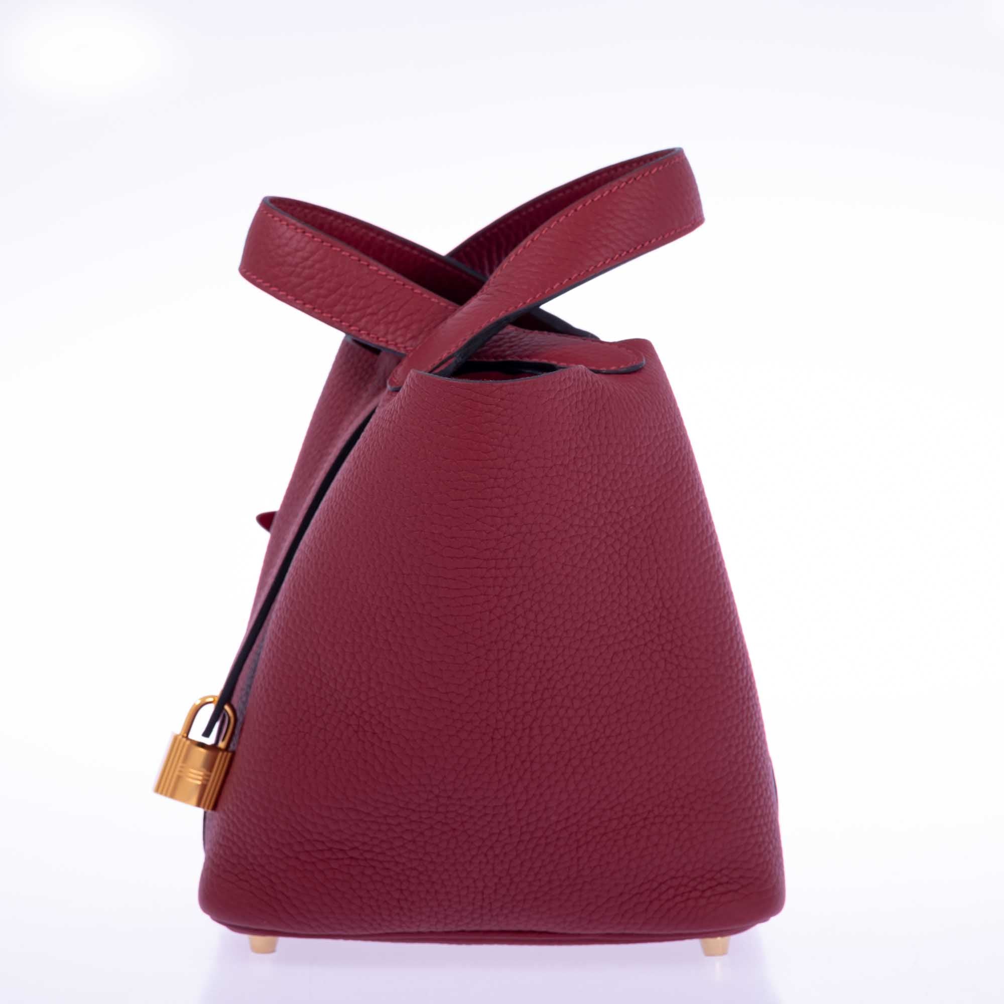 Hermès Picotin Lock 18 Rouge H Clemence Gold Hardware、mySite、garminoutage.com