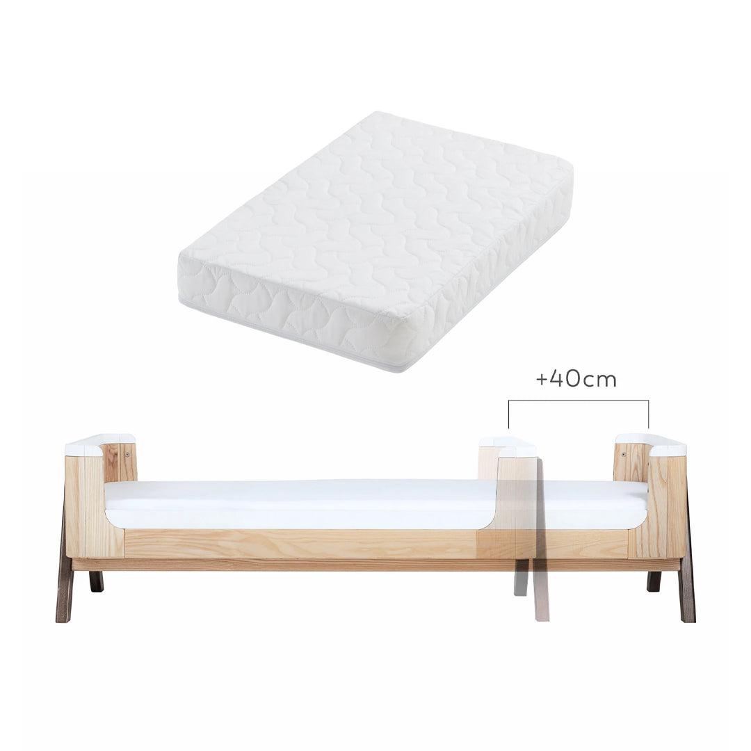  Gaia Baby Hera Junior Bed Extension With Mattress Extension - Natural / Walnut、mySite、merchandisen