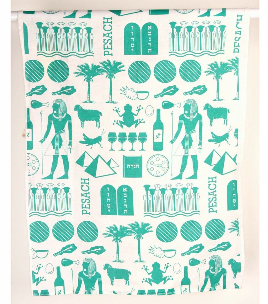 Pharaoh Print Tea Towel - Green、mySite、topwebapps