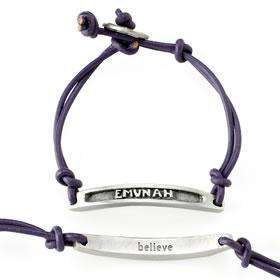 Emily Rosenfeld Bar Emunah/Believe Inspirational Bracelet、mySite、topwebapps