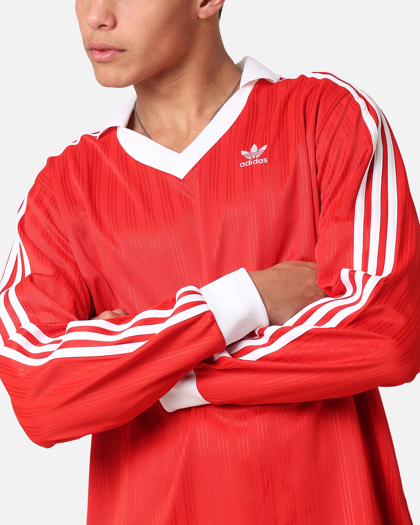 Adidas Pique Long Sleeve Football Polo Shirt Better Scarlet、mySite、zt4zffjzw