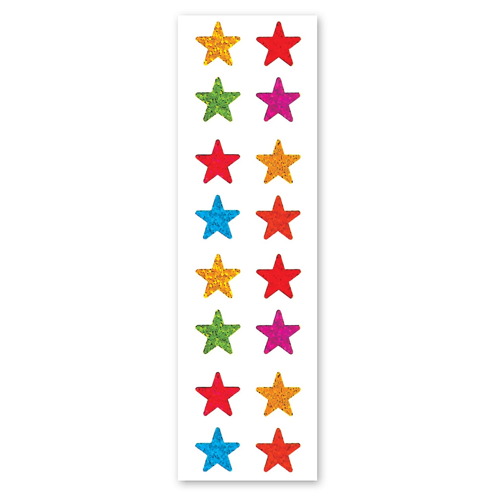  Small Multicolor Stars Sparkly Prismatic Stickers - Packaged、mySite、ghnorth